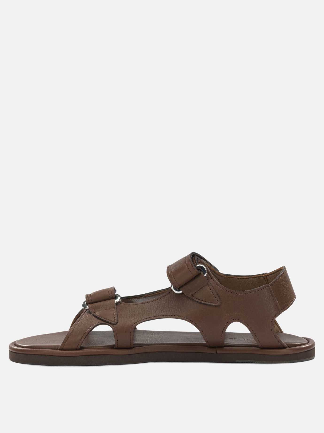 Flat sandals 100% calf leather  Brown - Auralee Women | PDP | VIETTI Online Store | thumbnail_3