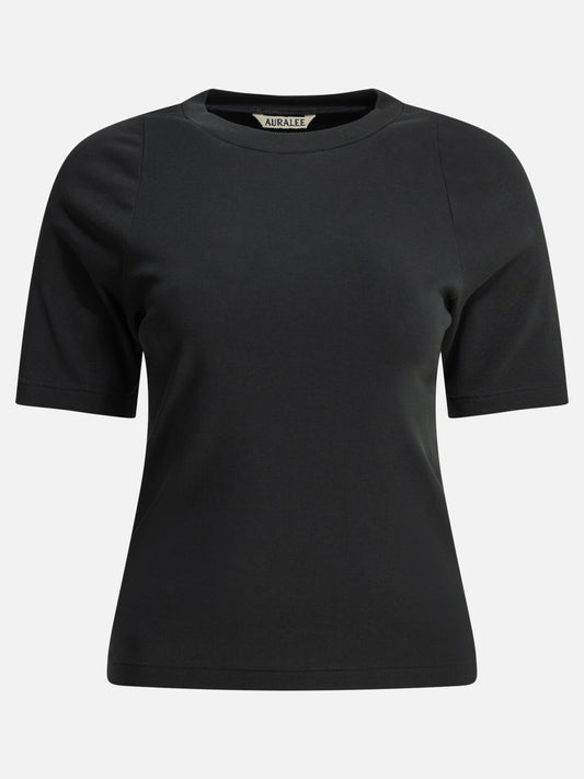 Crewneck t-shirts Solid colour  Blue - Auralee Women | PLP | VIETTI Online Store 

