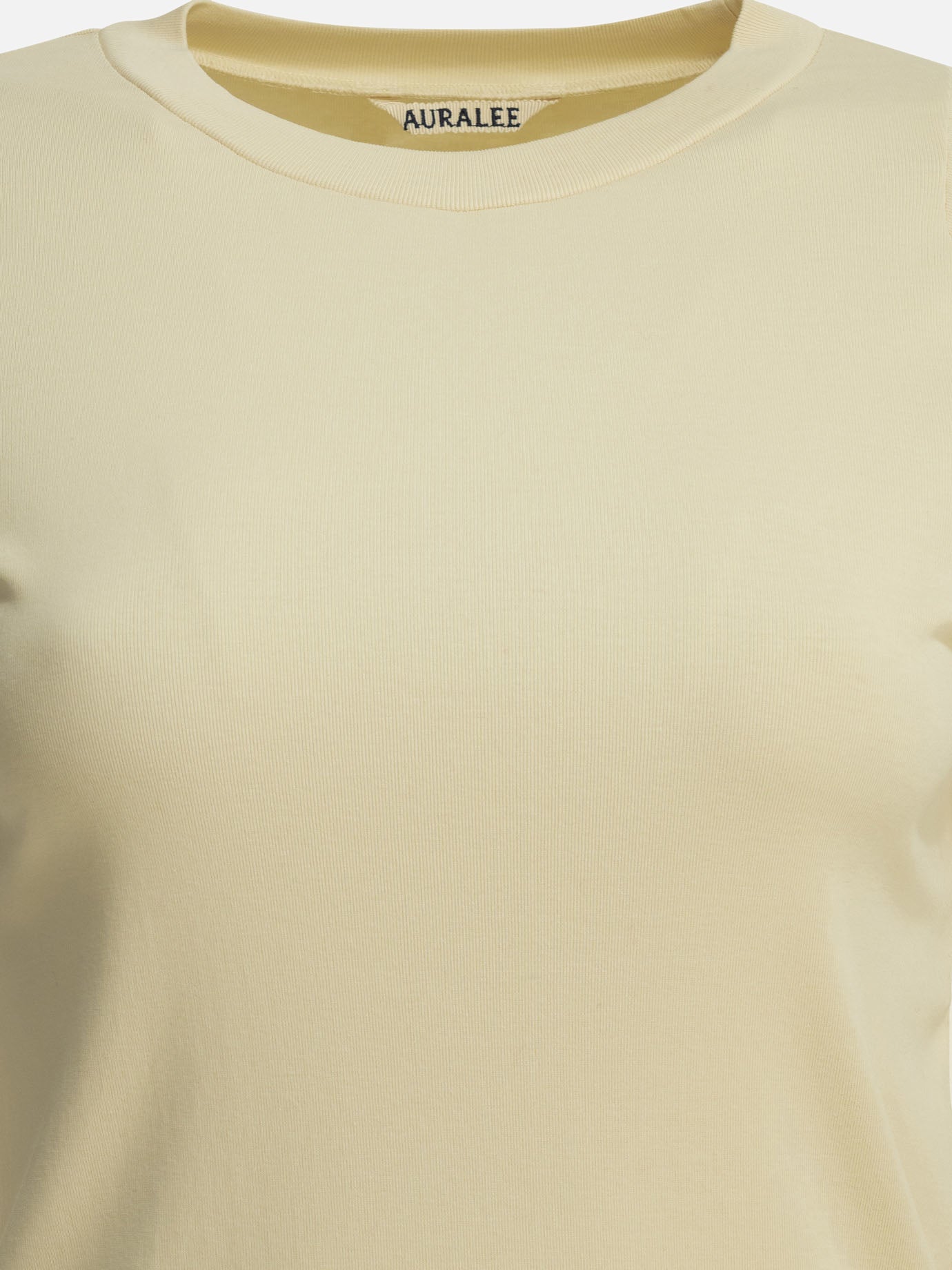 Crewneck t-shirts Solid colour  White - Auralee Women | PDP | VIETTI Online Store | Zoom-Modal_3
