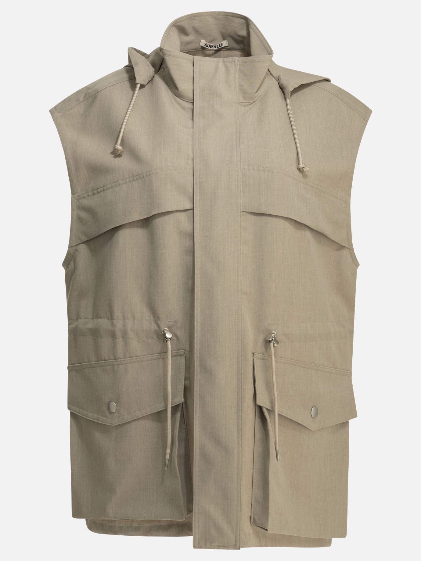 Vest jackets Solid colour  Beige - Auralee Women | PDP | VIETTI Online Store | Zoom-Modal
