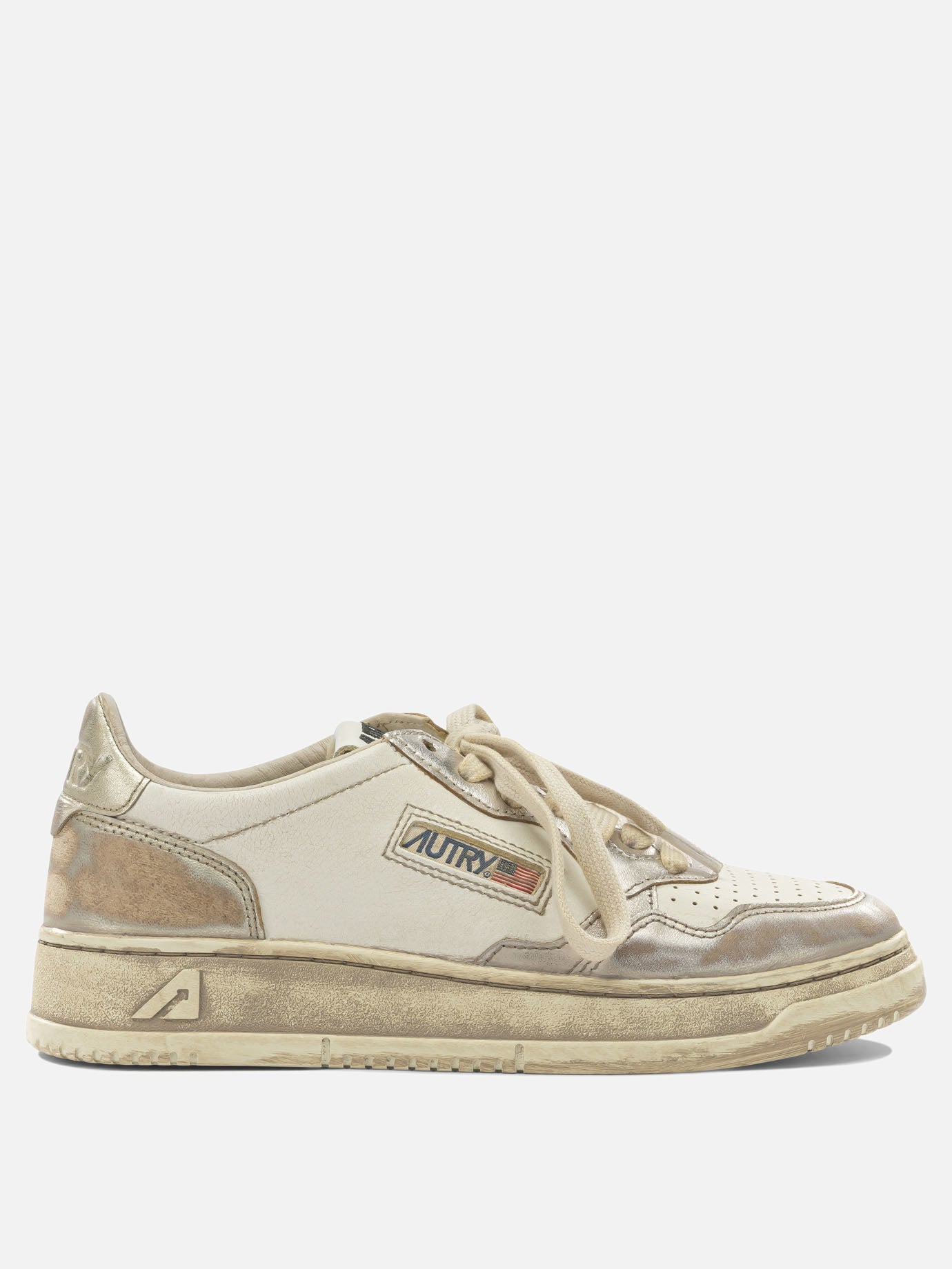 Sneaker basse 55% cow leather 45% goat leather - 100% rubber  Argento - Autry Donna | PDP | VIETTI Online Store | Zoom-Modal
