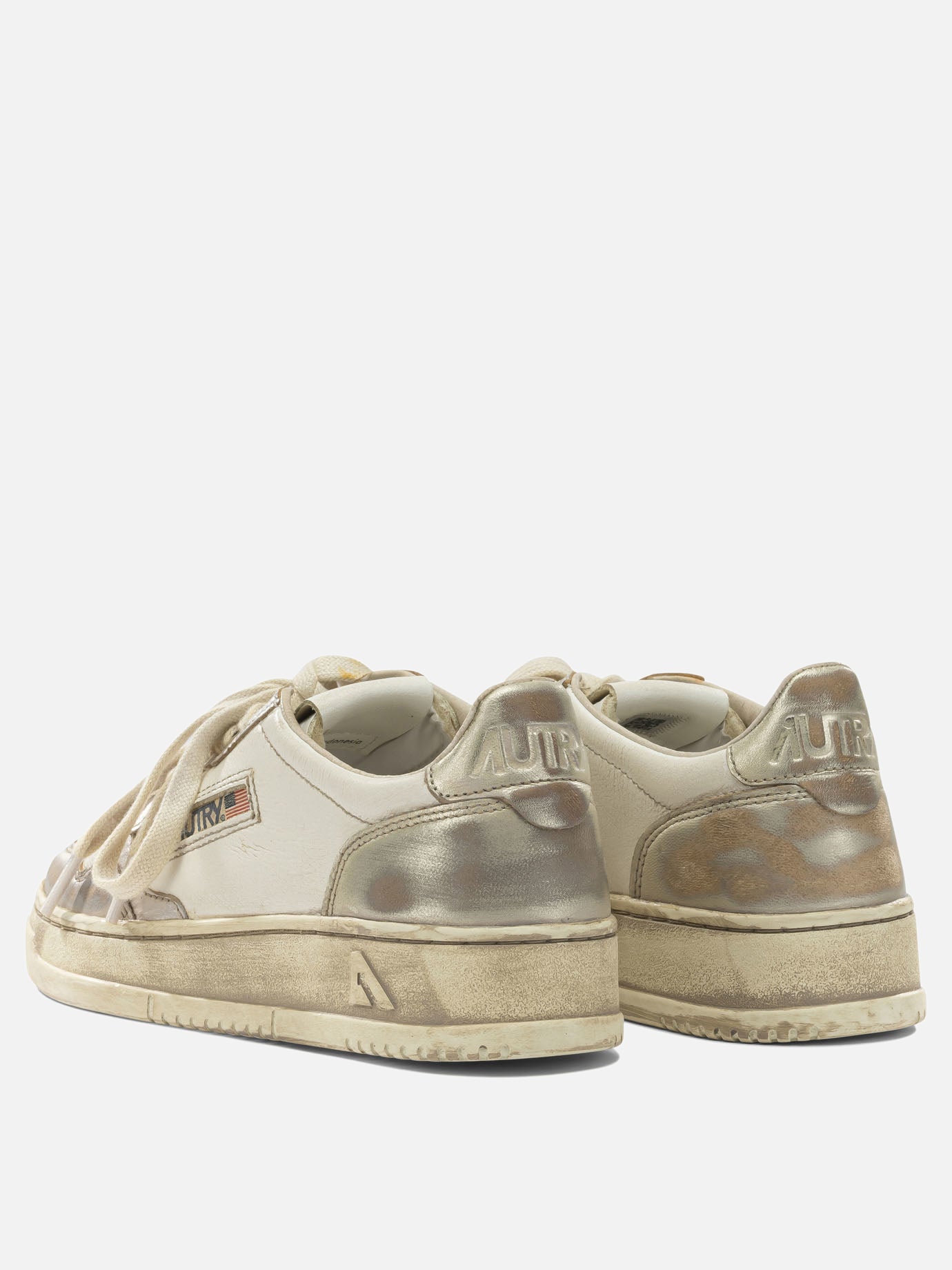 Sneaker basse 55% cow leather 45% goat leather - 100% rubber  Argento - Autry Donna | PDP | VIETTI Online Store | thumbnail_4