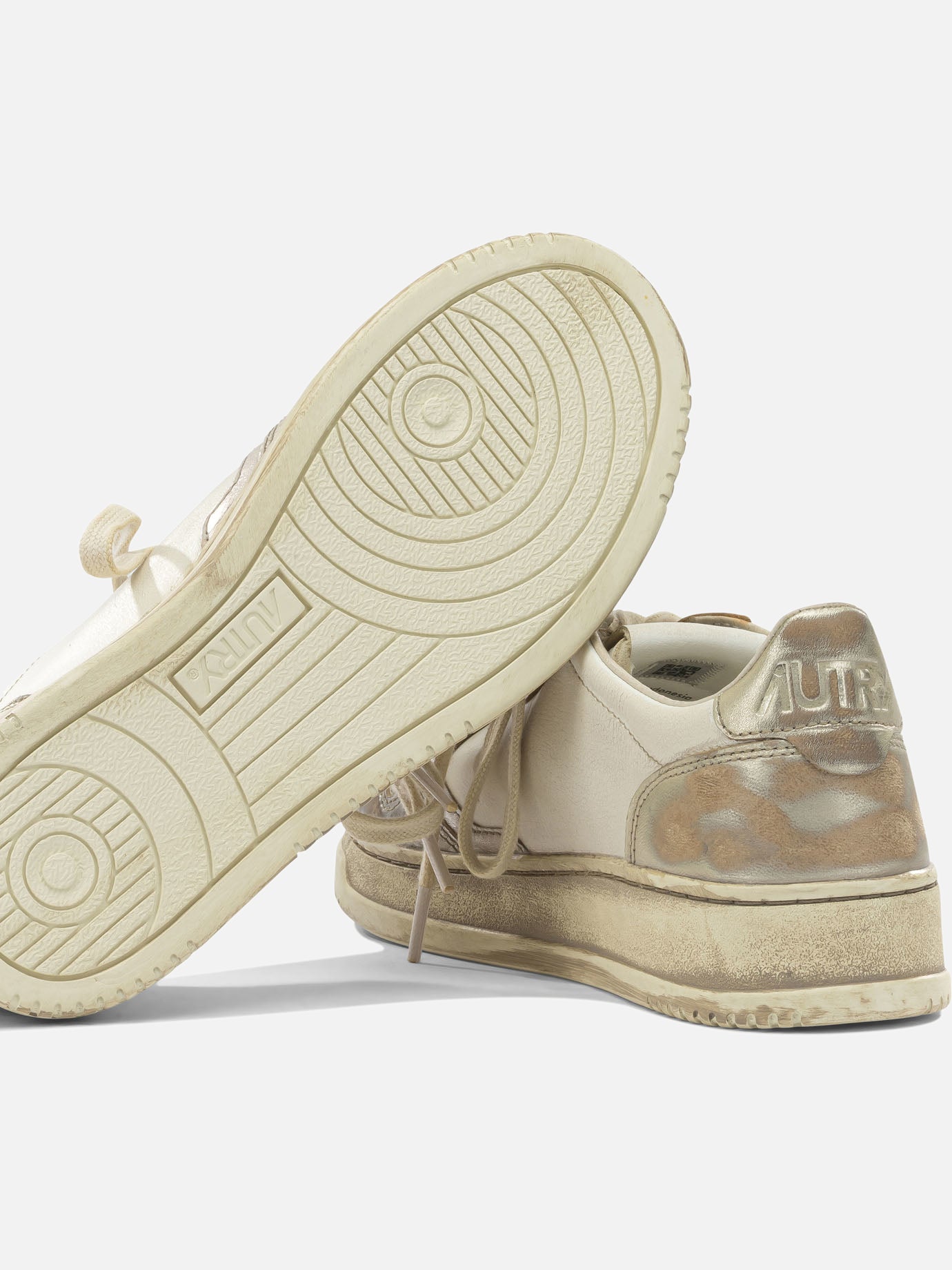Sneaker basse 55% cow leather 45% goat leather - 100% rubber  Argento - Autry Donna | PDP | VIETTI Online Store | thumbnail_5