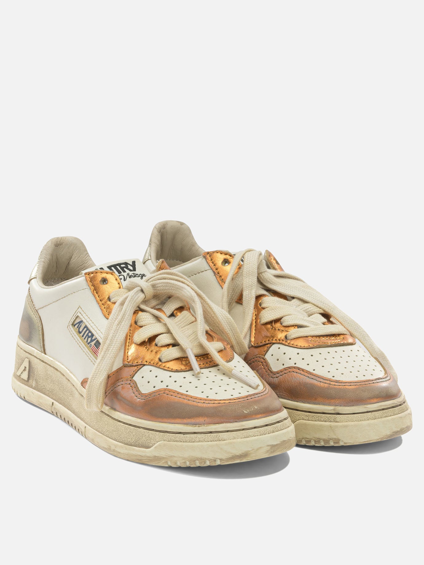Sneaker basse 55% cow leather 45% goat leather - 100% rubber  Arancione - Autry Donna | PDP | VIETTI Online Store | Zoom-Modal_2
