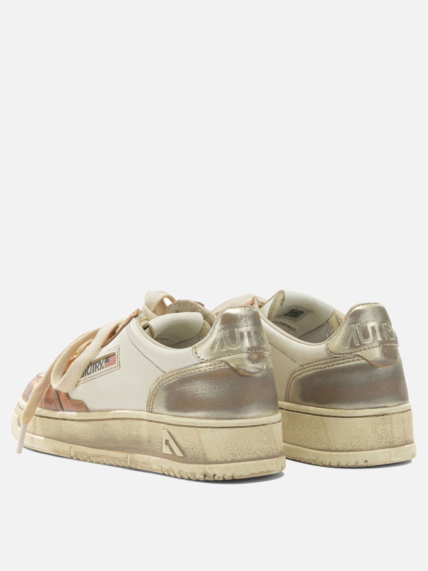 Sneaker basse 55% cow leather 45% goat leather - 100% rubber  Arancione - Autry Donna | PDP | VIETTI Online Store | Zoom-Modal_4
