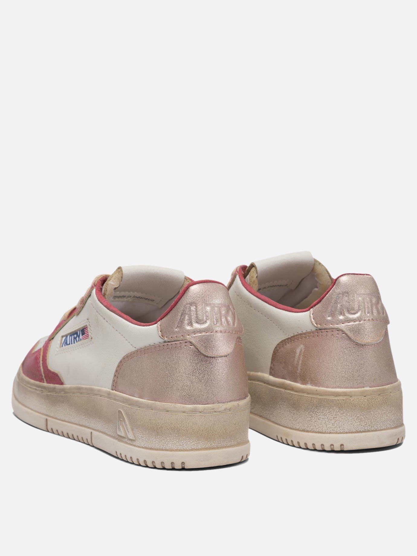Sneaker basse 100% leather - 100% rubber  Rosso - Autry Donna | PDP | VIETTI Online Store | thumbnail_4
