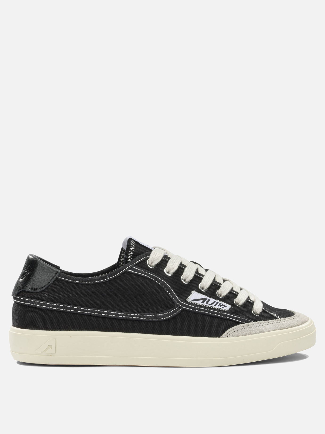 Low top sneakers 70% canvas 30% suede cow leather - 100% rubber  Black - Autry Men | PDP | VIETTI Online Store | Zoom-Modal
