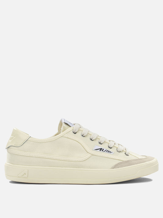 Low top sneakers 70% canvas 30% suede cow leather - 100% rubber  White - Autry Men | PDP | VIETTI Online Store 
