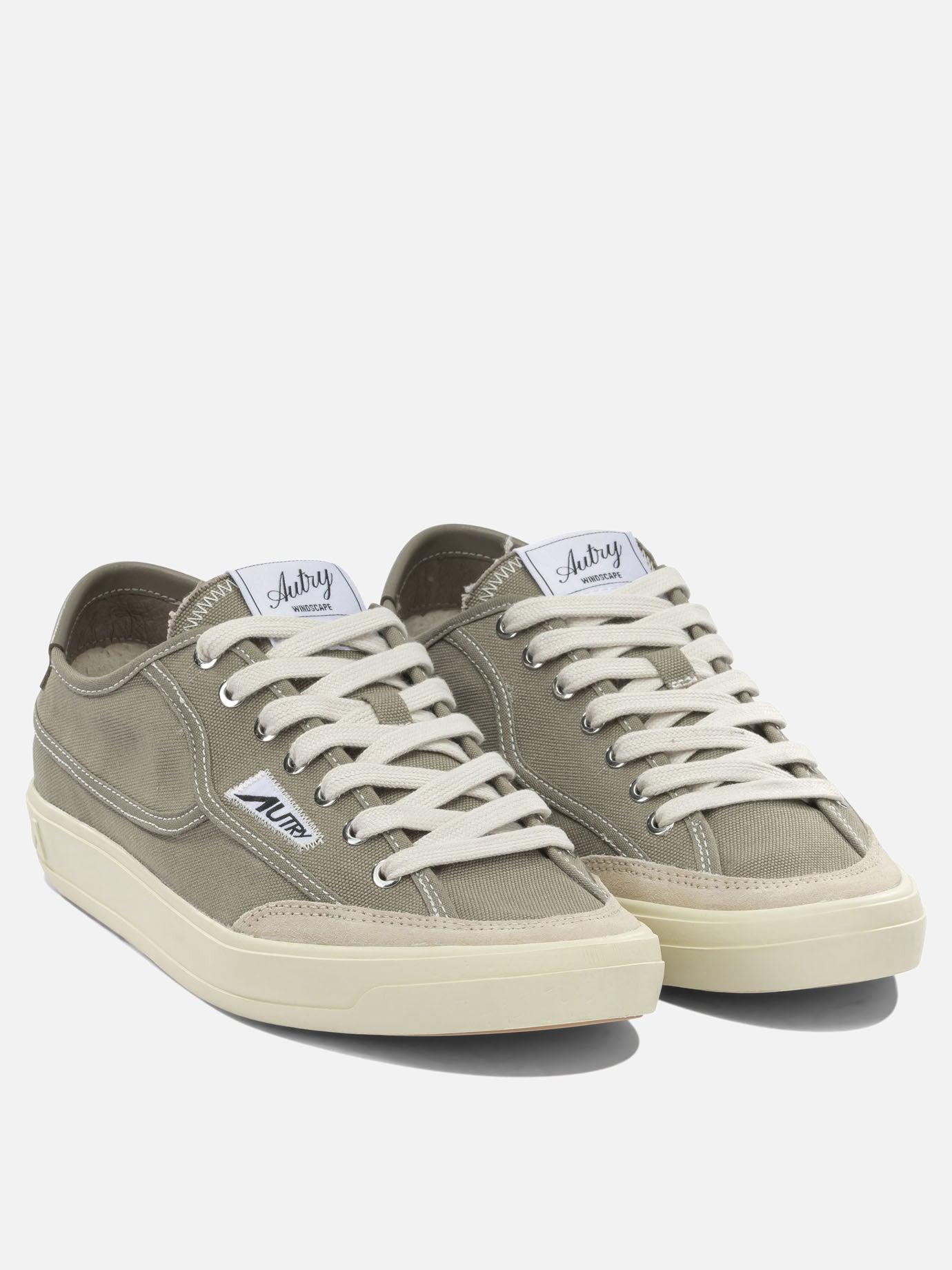 Low top sneakers 70% canvas 30% suede cow leather - 100% rubber  Green - Autry Men | PDP | VIETTI Online Store | thumbnail_2