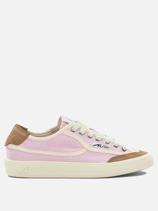Sneaker basse 70% canvas 30% suede cow leather - 100% rubber  Rosa - Autry Donna | PLP | VIETTI Online Store 
