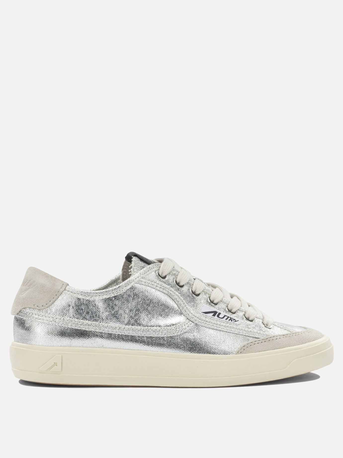 Low top sneakers 70% canvas 30% suede cow leather - 100% rubber  Silver - Autry Women | PDP | VIETTI Online Store | thumbnail