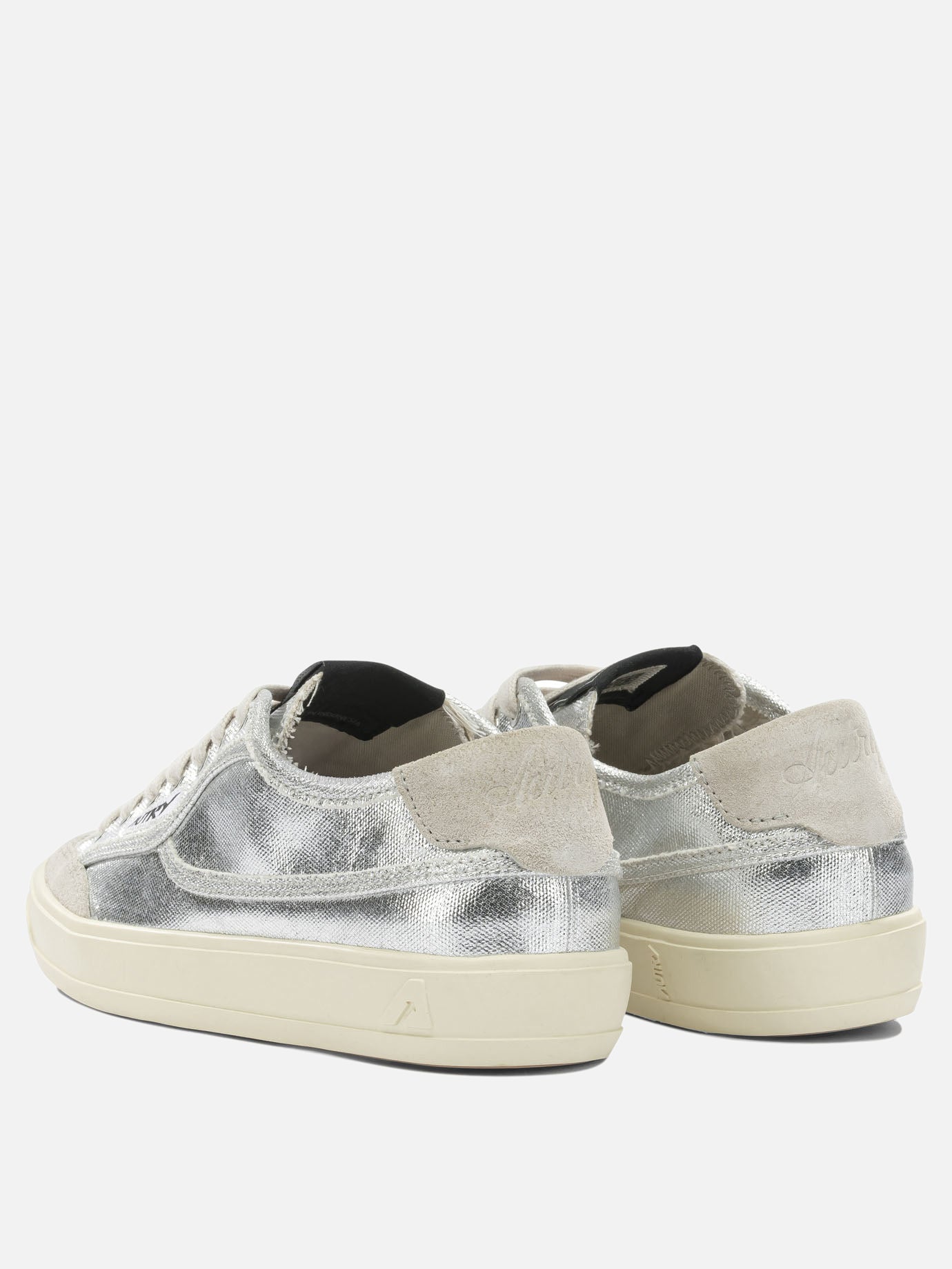 Low top sneakers 70% canvas 30% suede cow leather - 100% rubber  Silver - Autry Women | PDP | VIETTI Online Store | thumbnail_4