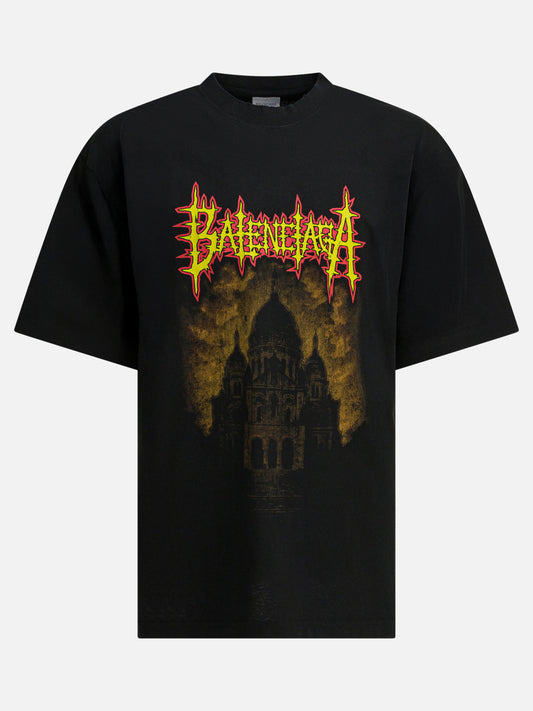 T-shirt girocollo Logo  Nero - Balenciaga Uomo | PDP | VIETTI Online Store 
