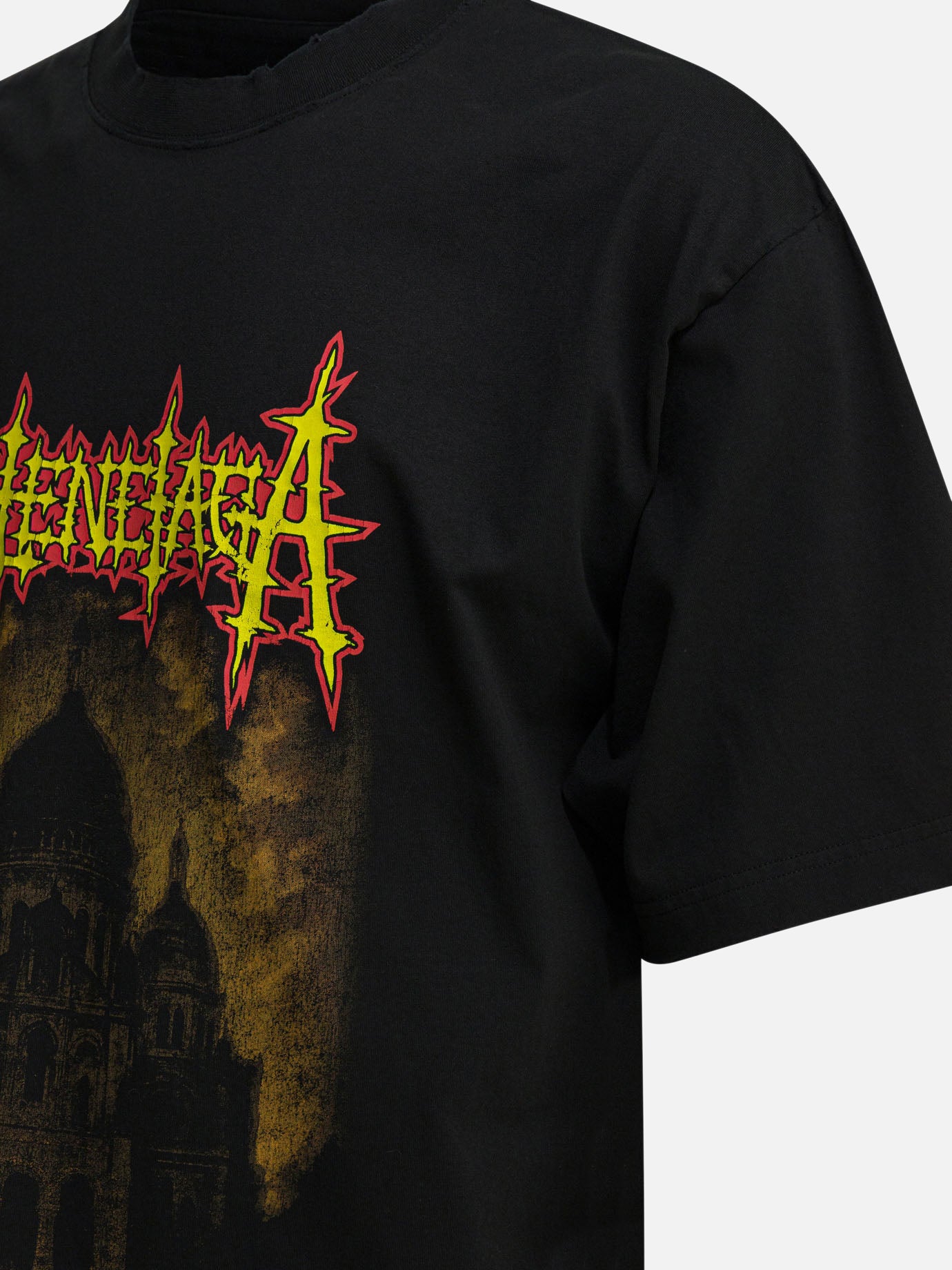 Crewneck t-shirts Logo  Black - Balenciaga Men | PDP | VIETTI Online Store | thumbnail_4