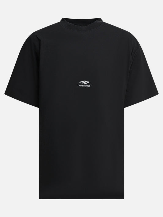 T-shirt girocollo Logo  Nero - Balenciaga Uomo | PDP | VIETTI Online Store 
