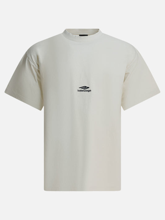 T-shirt girocollo Logo  Bianco - Balenciaga Uomo | PDP | VIETTI Online Store 
