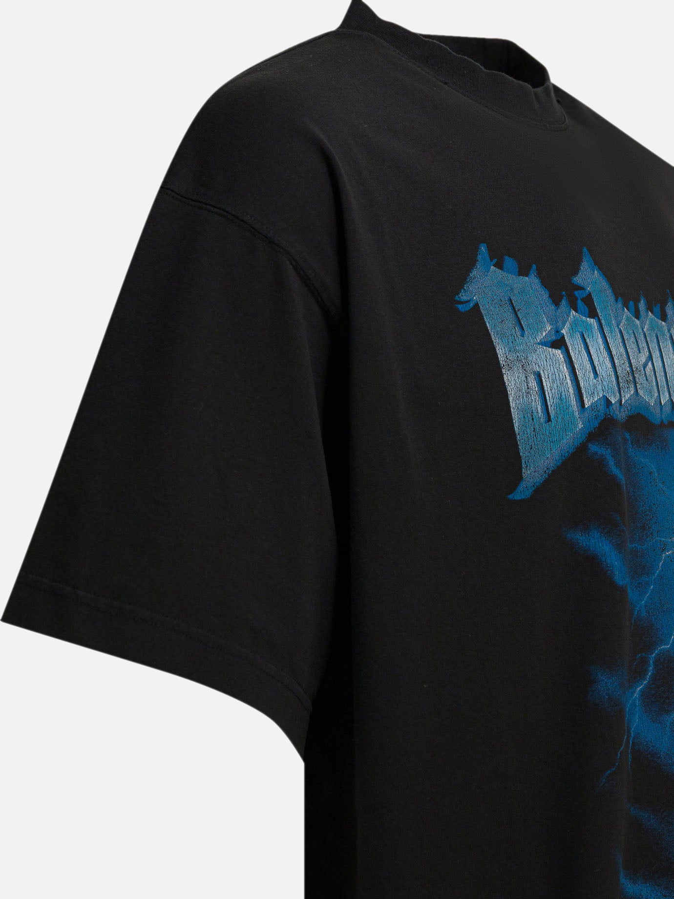 Crewneck t-shirts Logo  Black - Balenciaga Men | PDP | VIETTI Online Store | Zoom-Modal_4
