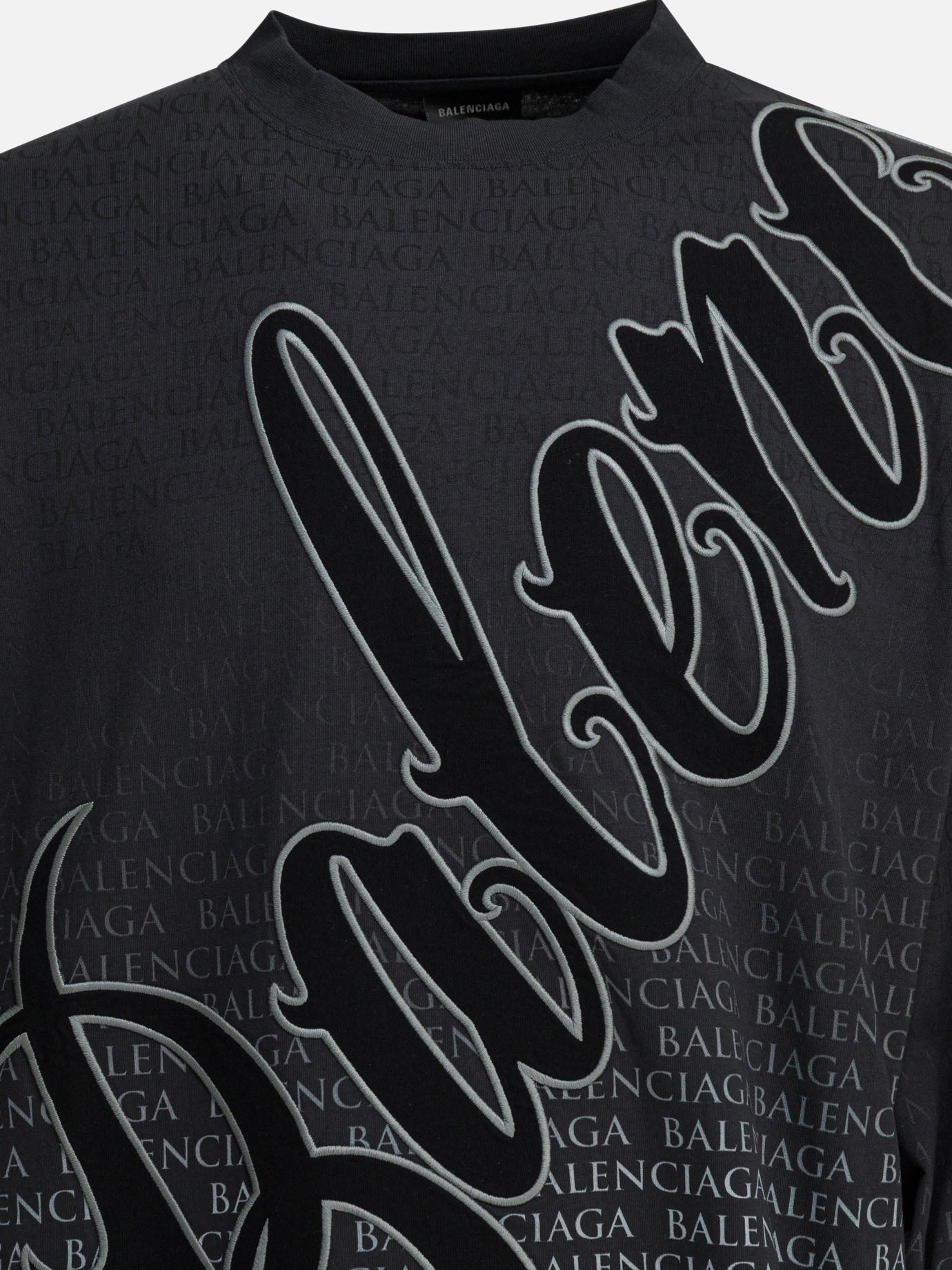 Crewneck t-shirts Graphics  Black - Balenciaga Men | PDP | VIETTI Online Store | thumbnail_3