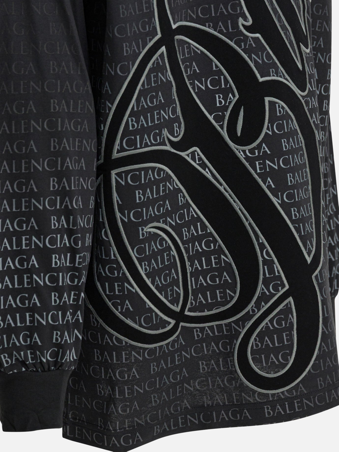 Crewneck t-shirts Graphics  Black - Balenciaga Men | PDP | VIETTI Online Store | thumbnail_4