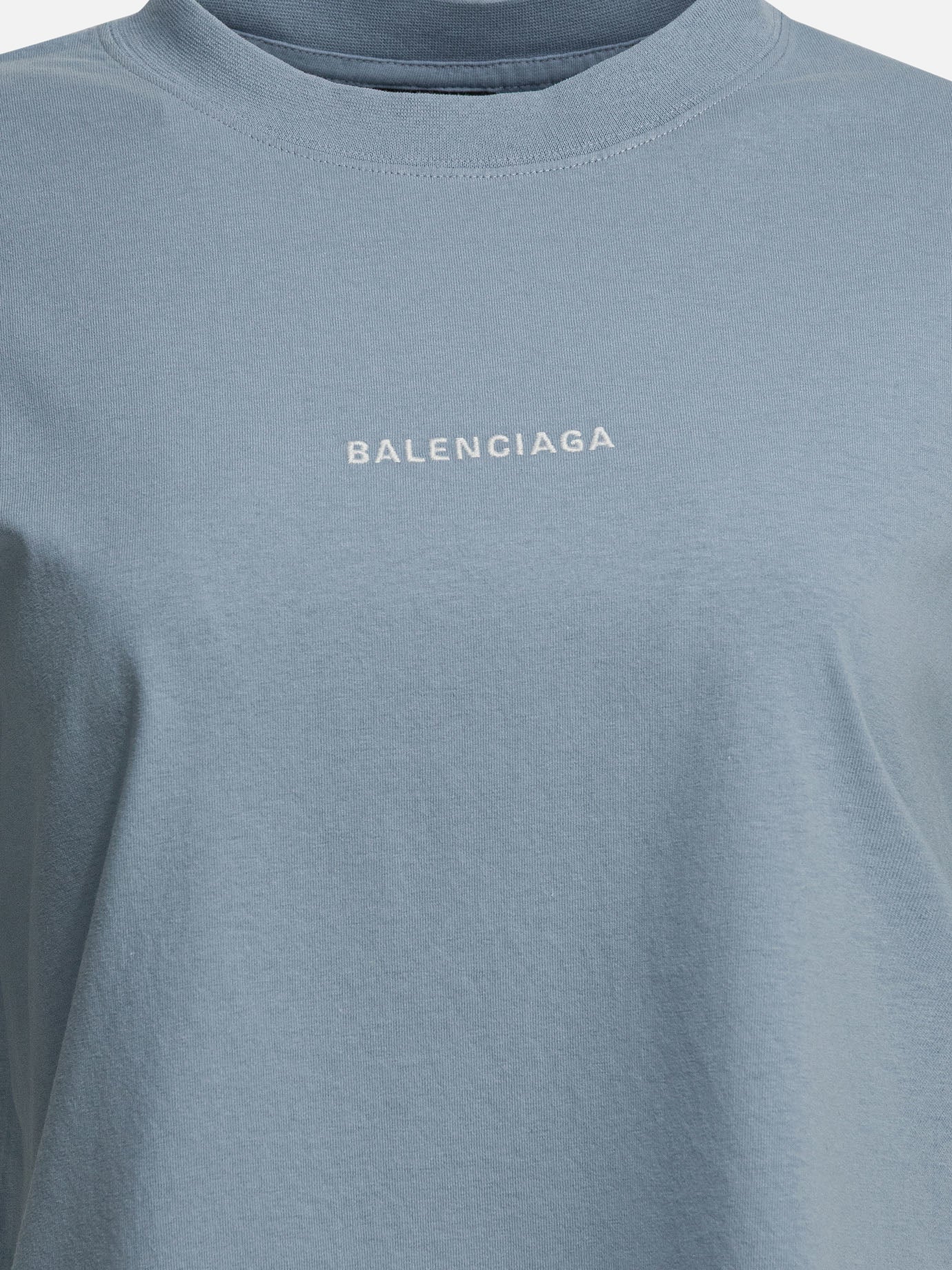 T-shirt girocollo Logo  Azzurro - Balenciaga Donna | PDP | VIETTI Online Store | thumbnail_3