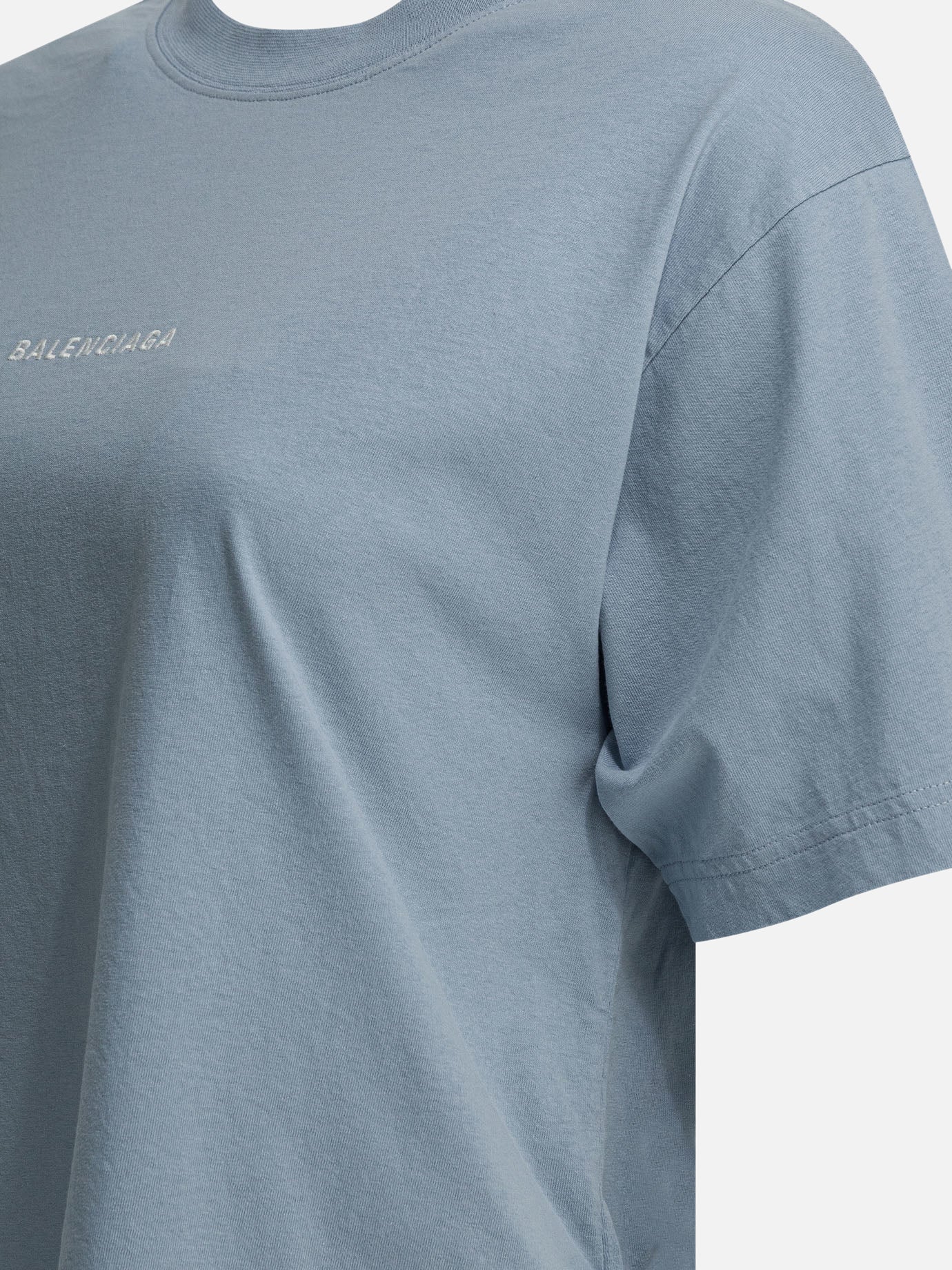 T-shirt girocollo Logo  Azzurro - Balenciaga Donna | PDP | VIETTI Online Store | thumbnail_4
