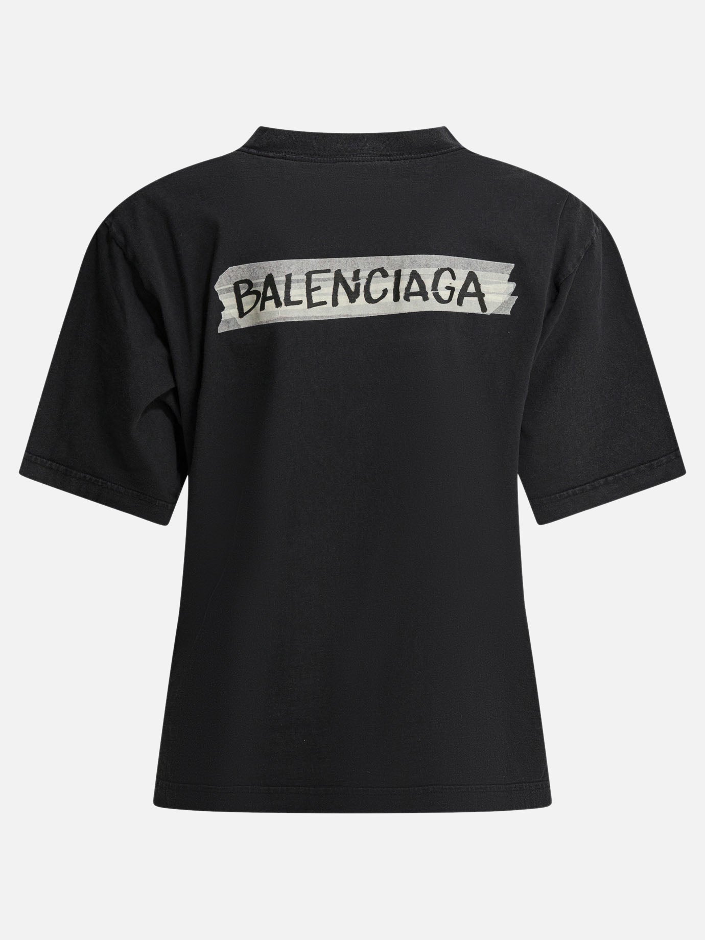 T-shirt girocollo Logo  Nero - Balenciaga Donna | PDP | VIETTI Online Store | thumbnail_2