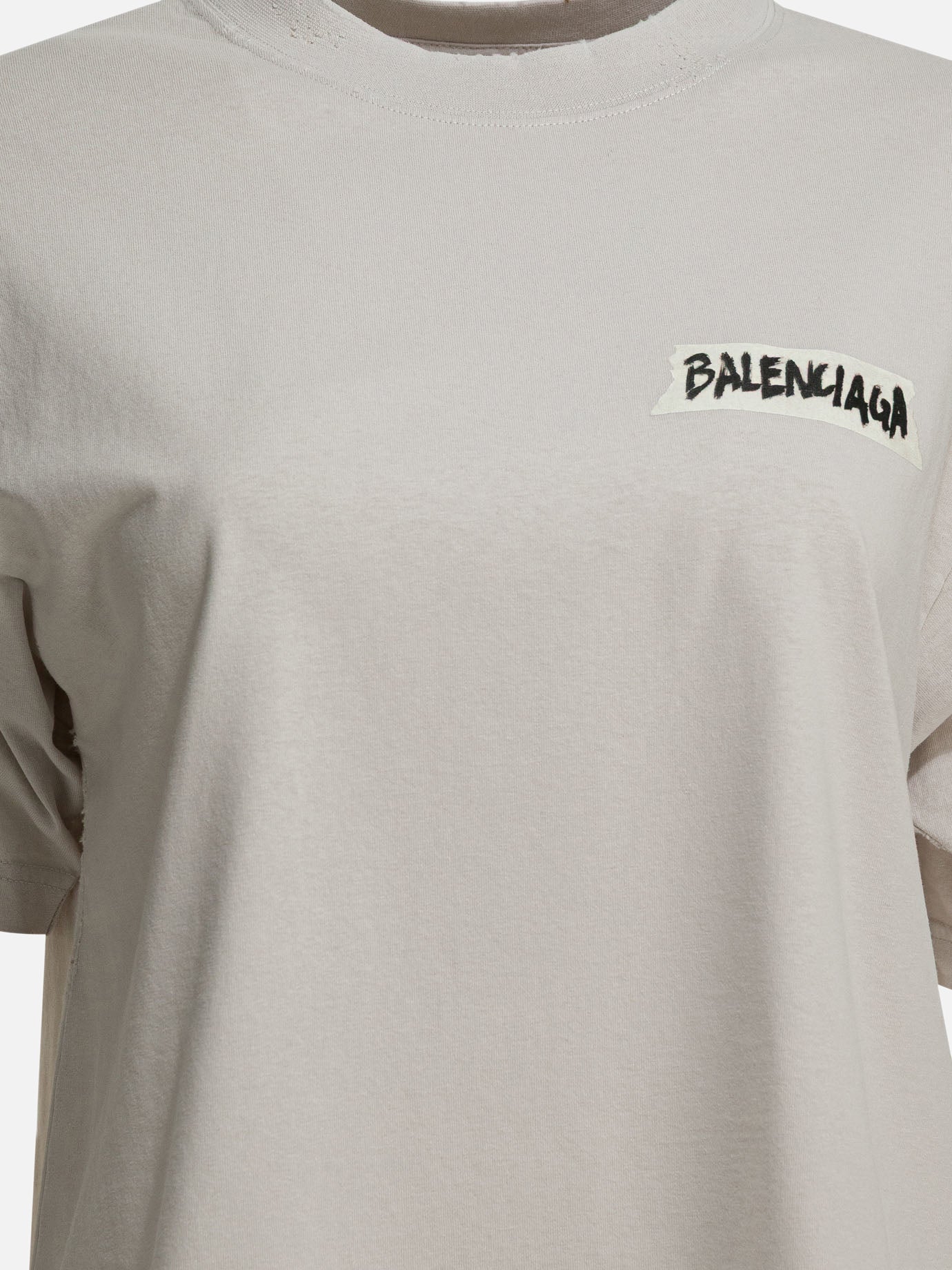 T-shirt girocollo Logo  Bianco - Balenciaga Donna | PDP | VIETTI Online Store | Zoom-Modal_3
