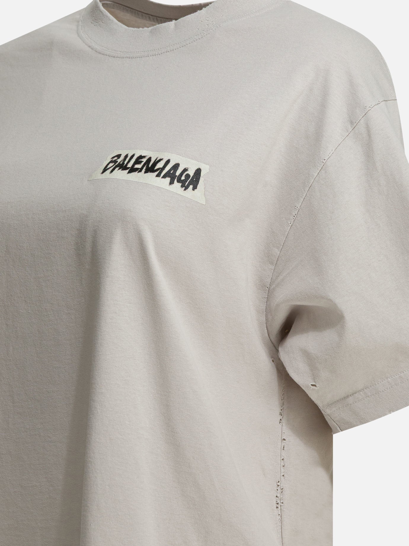 T-shirt girocollo Logo  Bianco - Balenciaga Donna | PDP | VIETTI Online Store | Zoom-Modal_4

