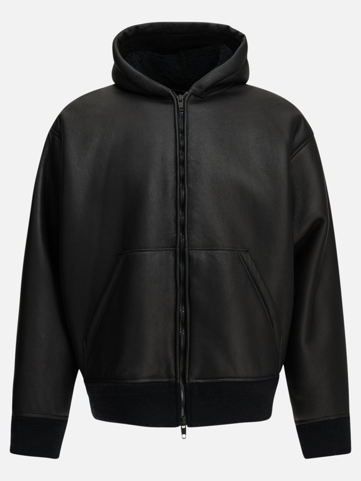 Balenciaga Hooded shearling jacket Blue - VIETTI