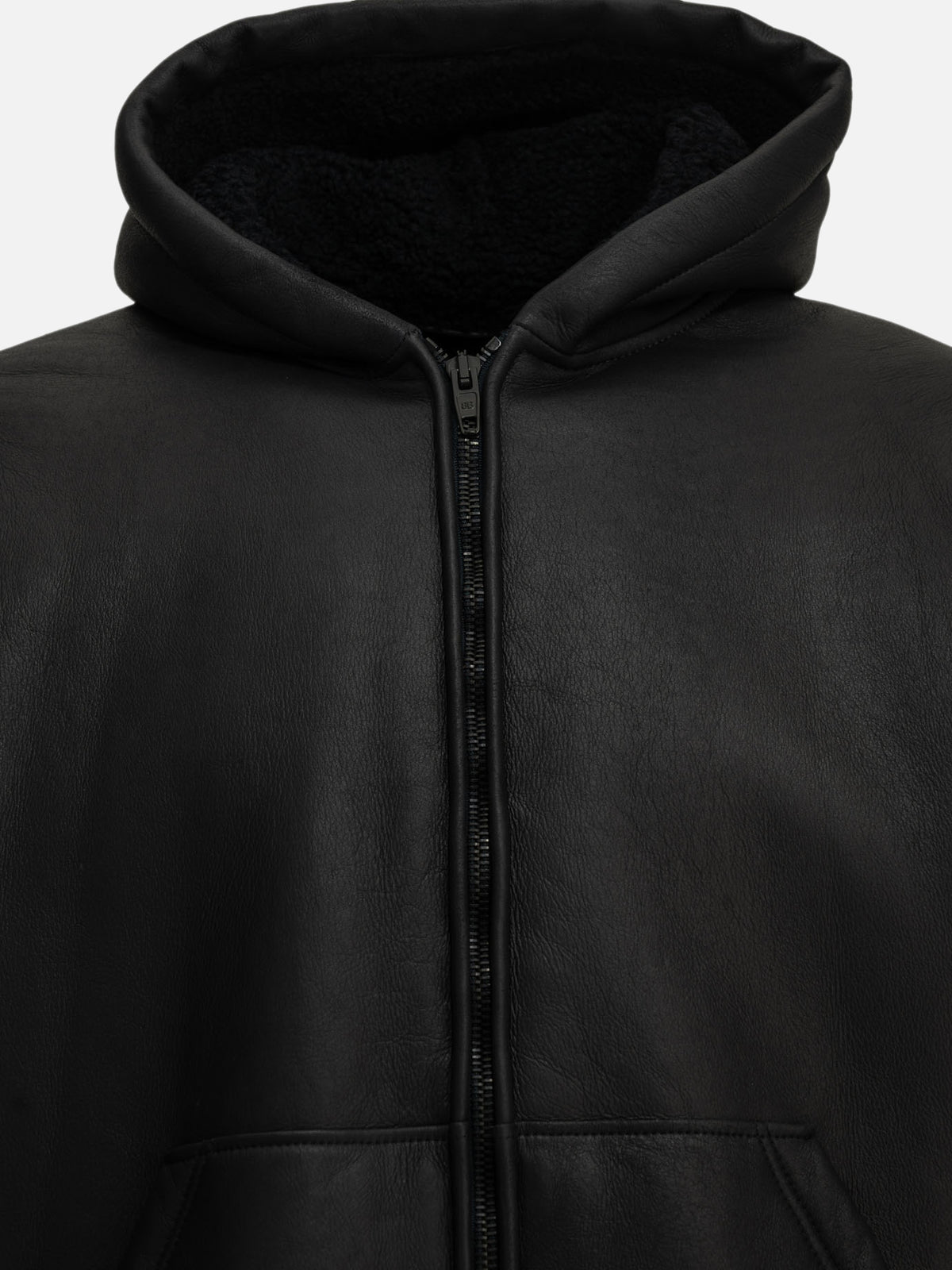 Balenciaga Hooded shearling jacket Blue - VIETTI