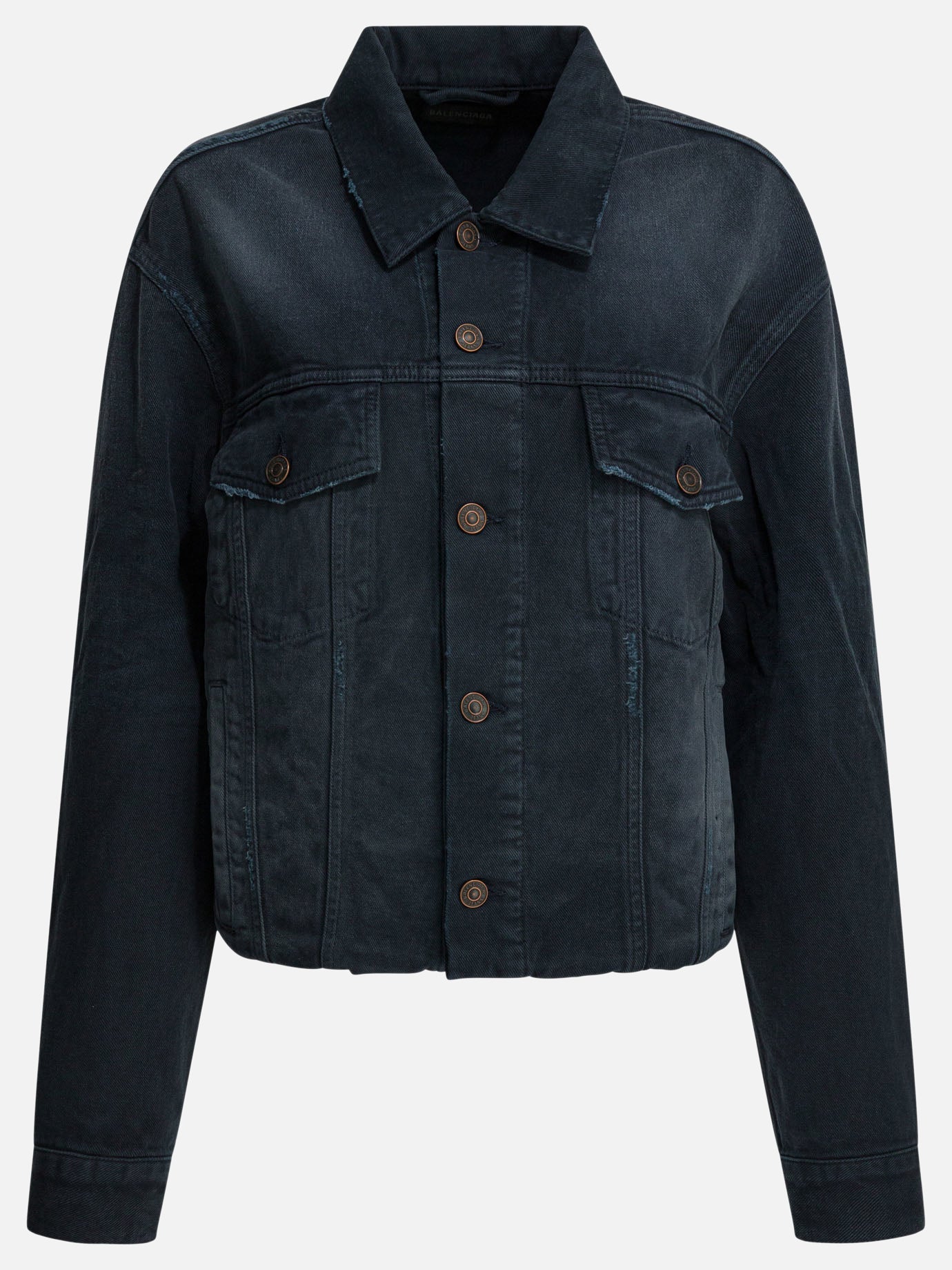 Giacche in denim Solid colour  Blu - Balenciaga Donna | PDP | VIETTI Online Store | Zoom-Modal
