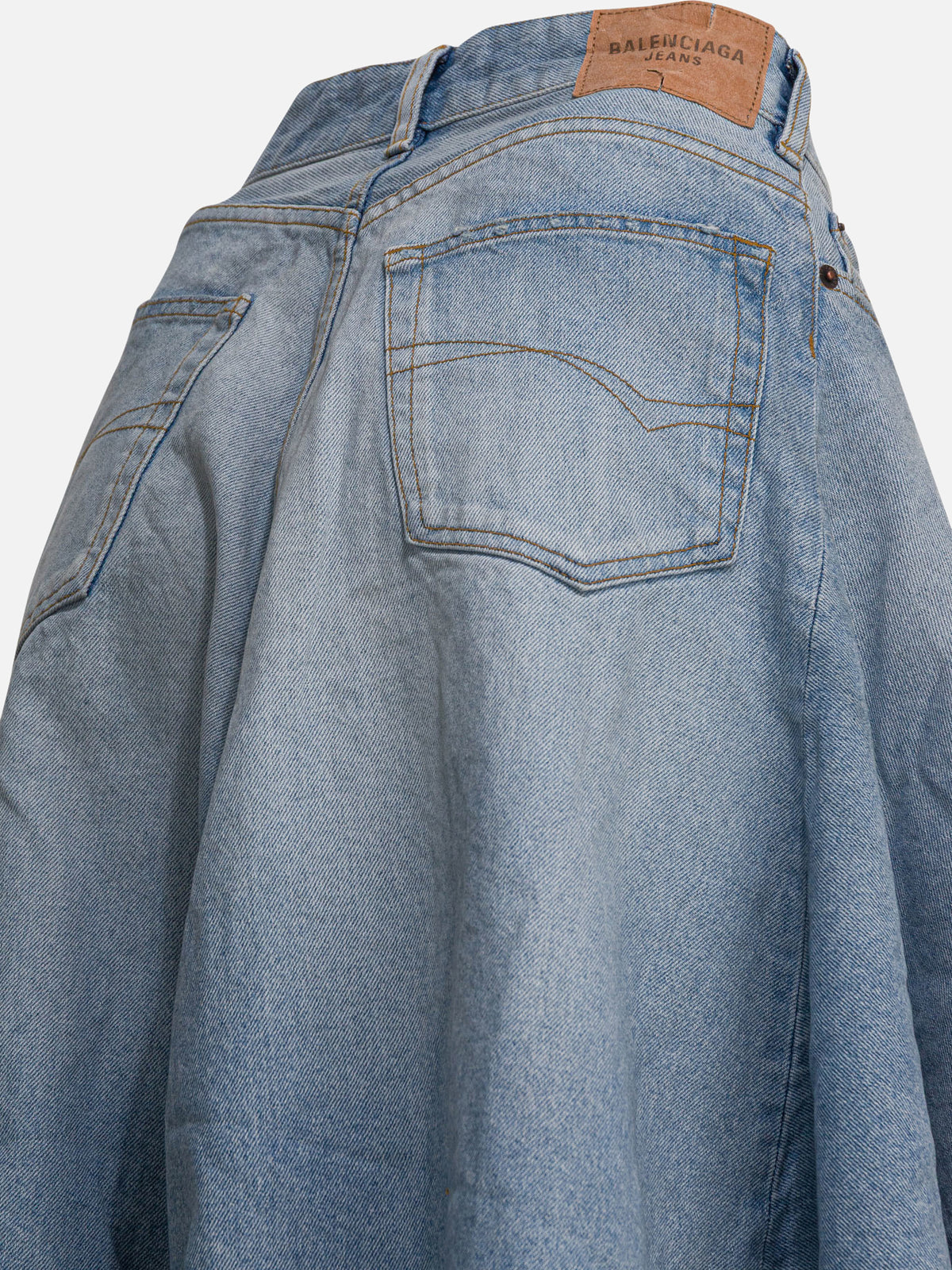 Balenciaga "Godet" Long skirt Light blue - VIETTI