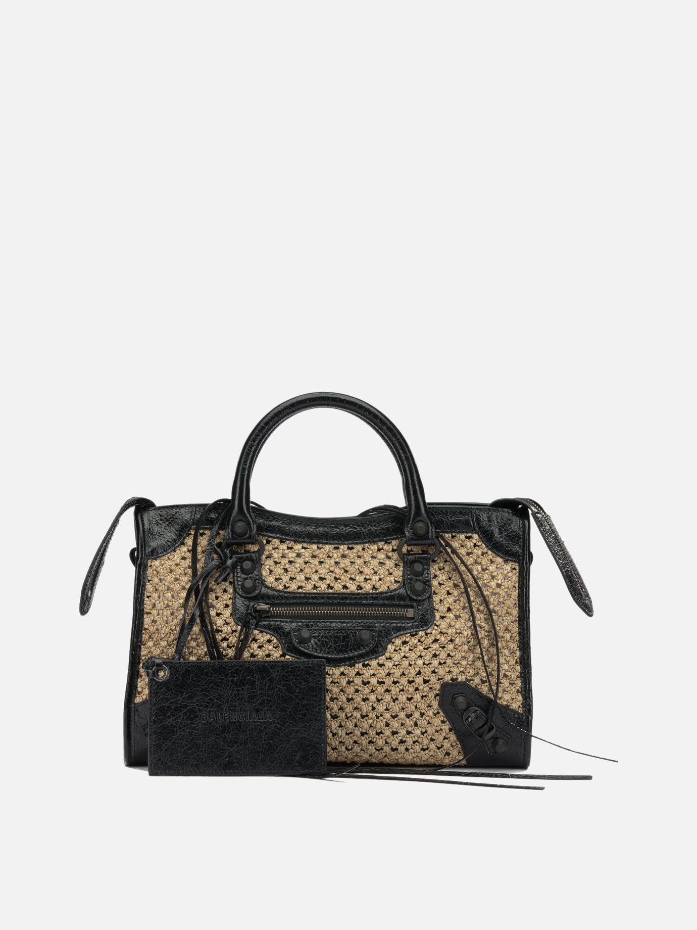 Medium bags 50% polyamide 25% lamb leather 20% cotton 5% plexiglas  Beige - Balenciaga Women | PDP | VIETTI Online Store | thumbnail