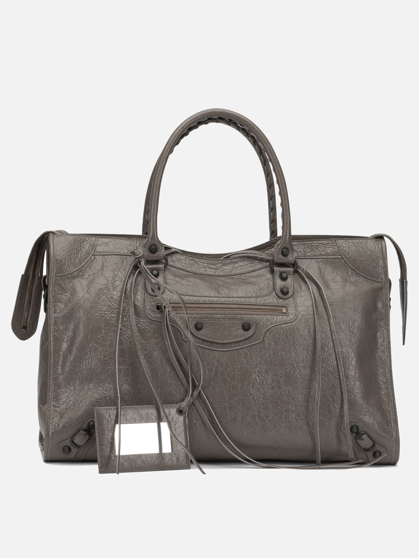 Large bags 85% lamb leather 10% cotton 5% plexiglas  Brown - Balenciaga Men | PDP | VIETTI Online Store | Zoom-Modal
