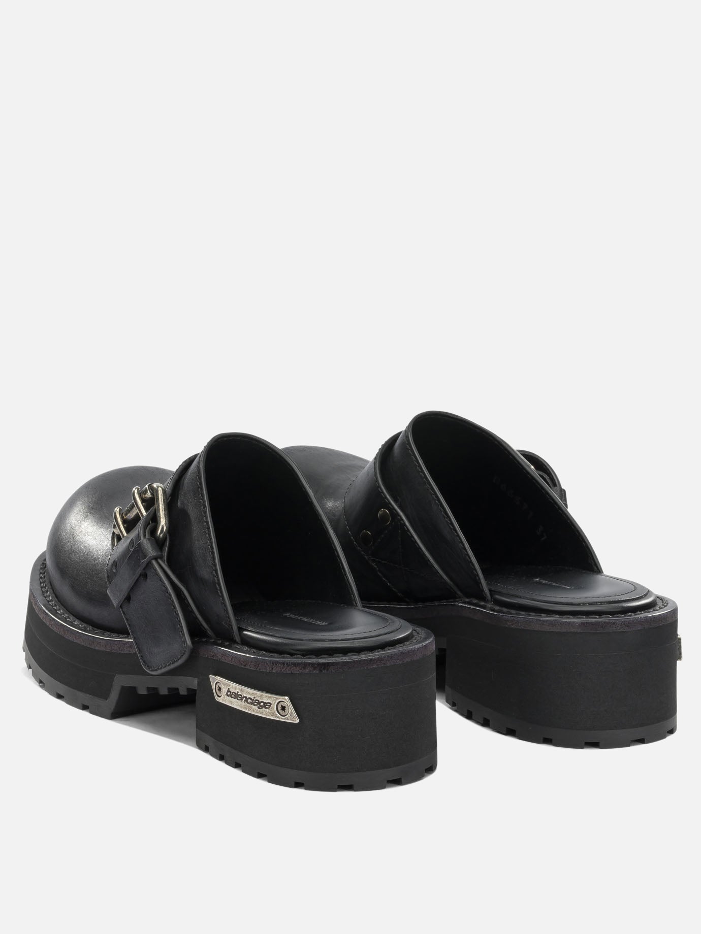 Flat sandals 100% calf leather - 100% rubber  Black - Balenciaga Women | PDP | VIETTI Online Store | Zoom-Modal_4
