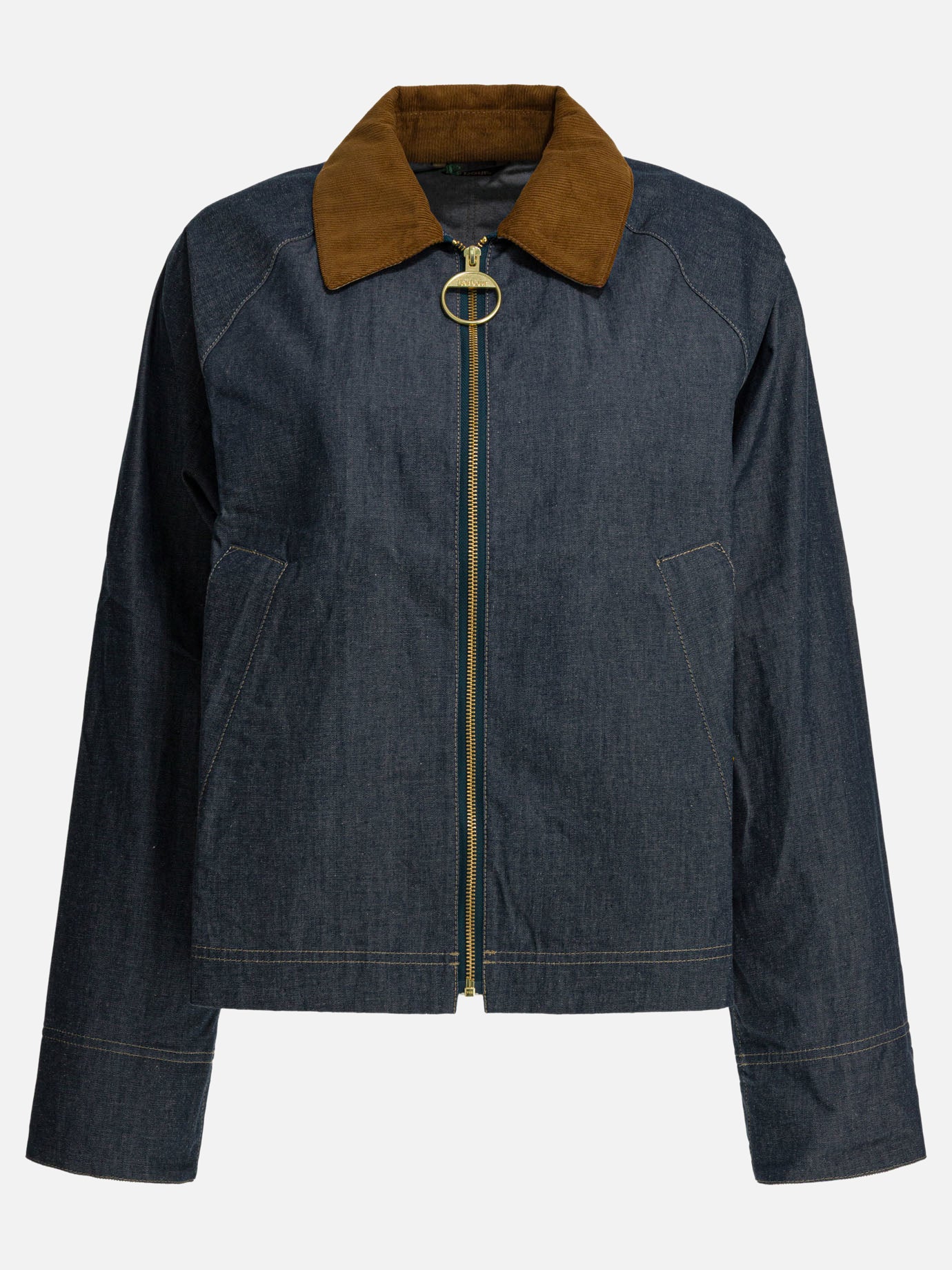 Giacche in denim Solid colour  Blu - Barbour Donna | PDP | VIETTI Online Store | Zoom-Modal

