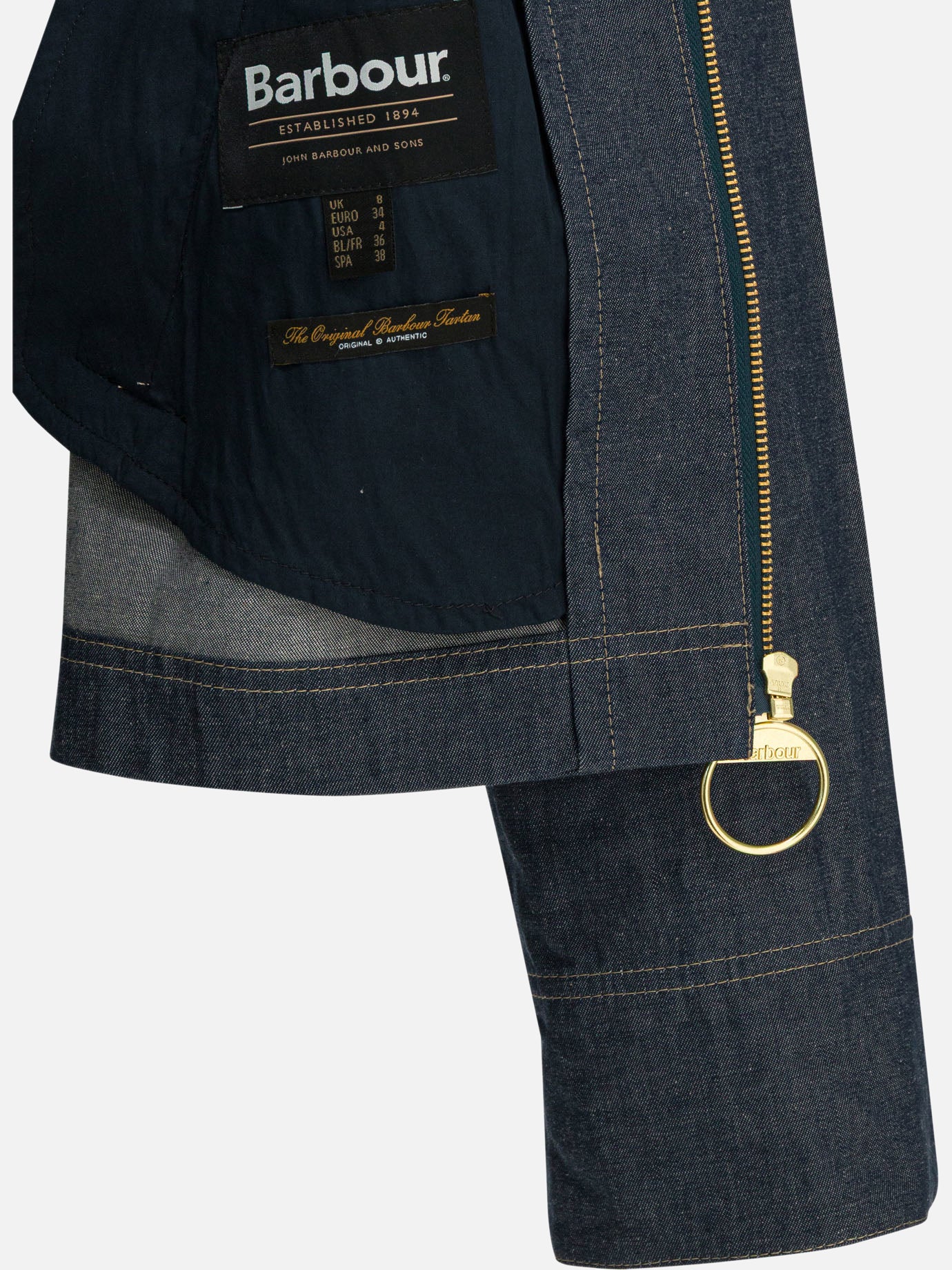 Giacche in denim Solid colour  Blu - Barbour Donna | PDP | VIETTI Online Store | thumbnail_4