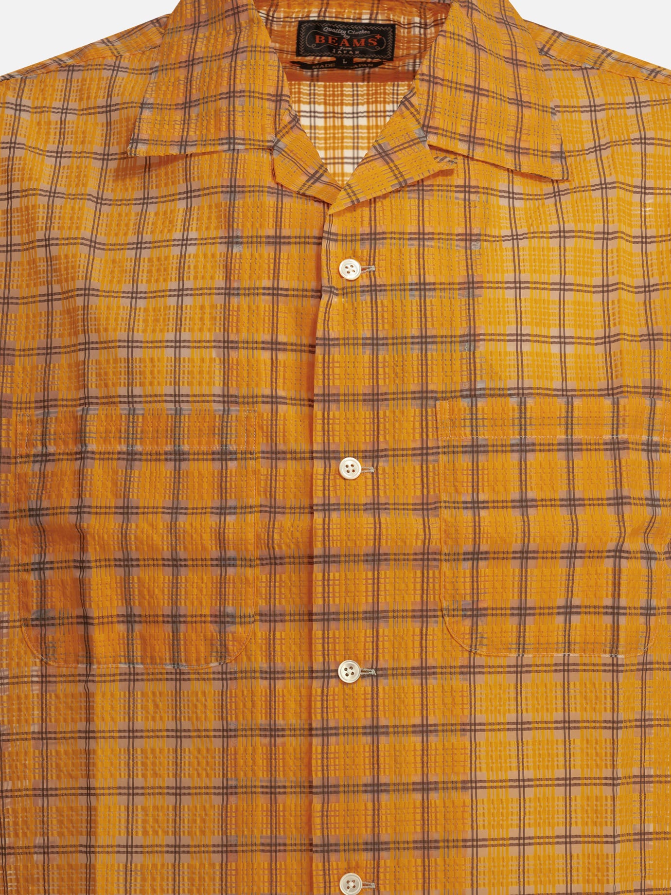 Casual shirts Plaid  Orange - Beams Plus Men | PDP | VIETTI Online Store | Zoom-Modal_3
