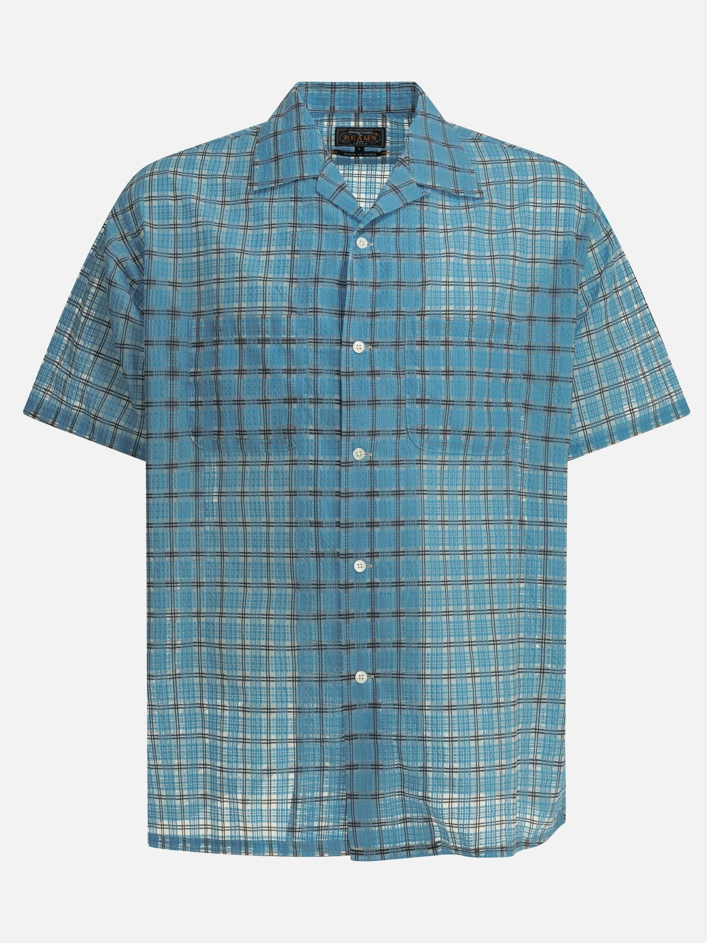 Camicie casual Plaid  Azzurro - Beams Plus Uomo | PDP | VIETTI Online Store | Zoom-Modal
