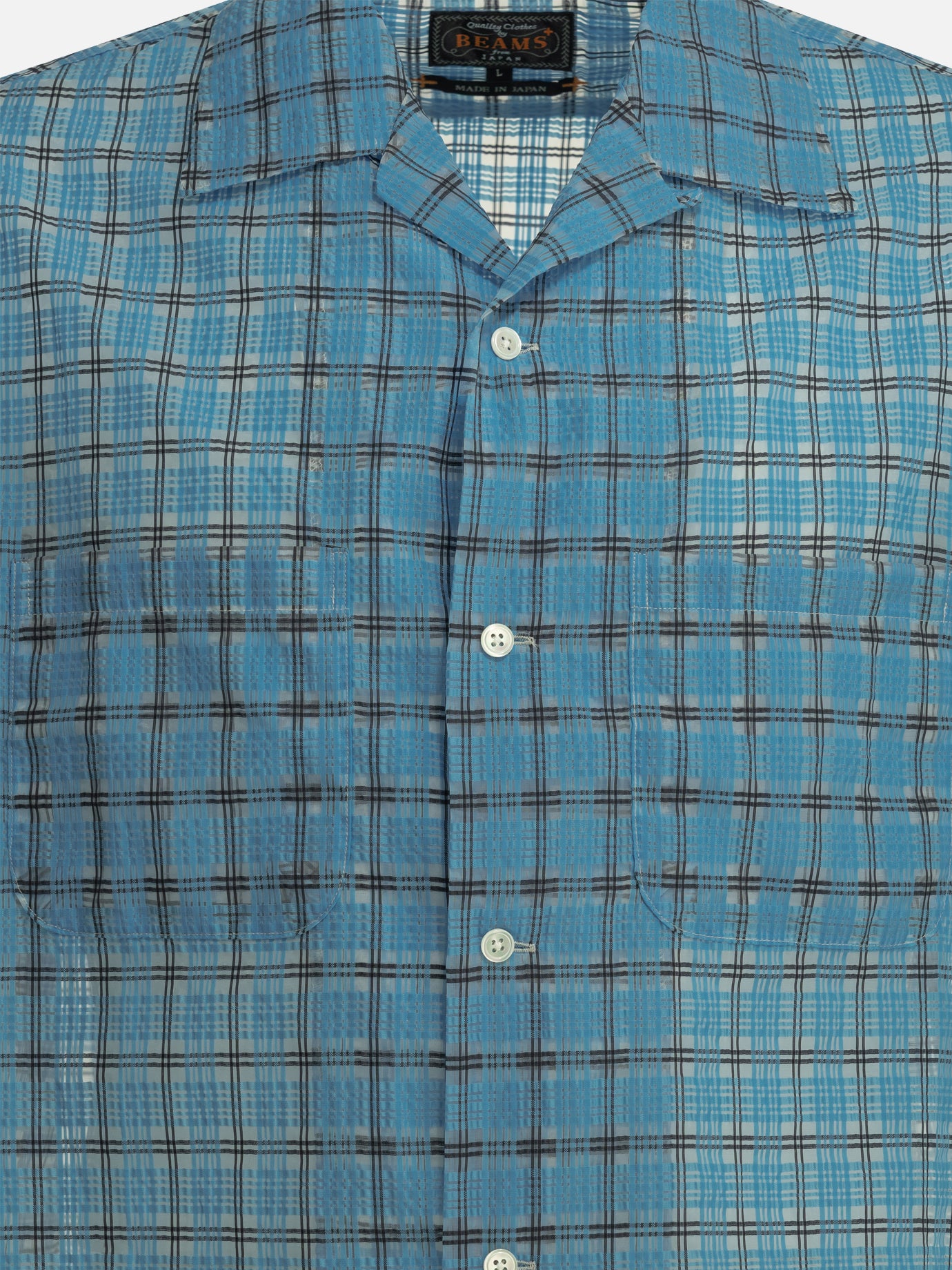Camicie casual Plaid  Azzurro - Beams Plus Uomo | PDP | VIETTI Online Store | Zoom-Modal_3
