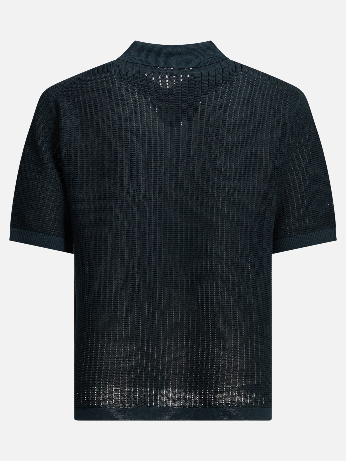 Polo shirts with buttons Textured knit  Blue - Beams Plus Men | PDP | VIETTI Online Store | thumbnail_2