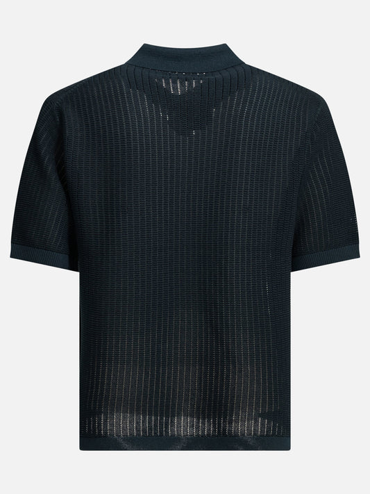 Polo shirts with buttons Textured knit  Blue - Beams Plus Men | PLP | VIETTI Online Store | 2
