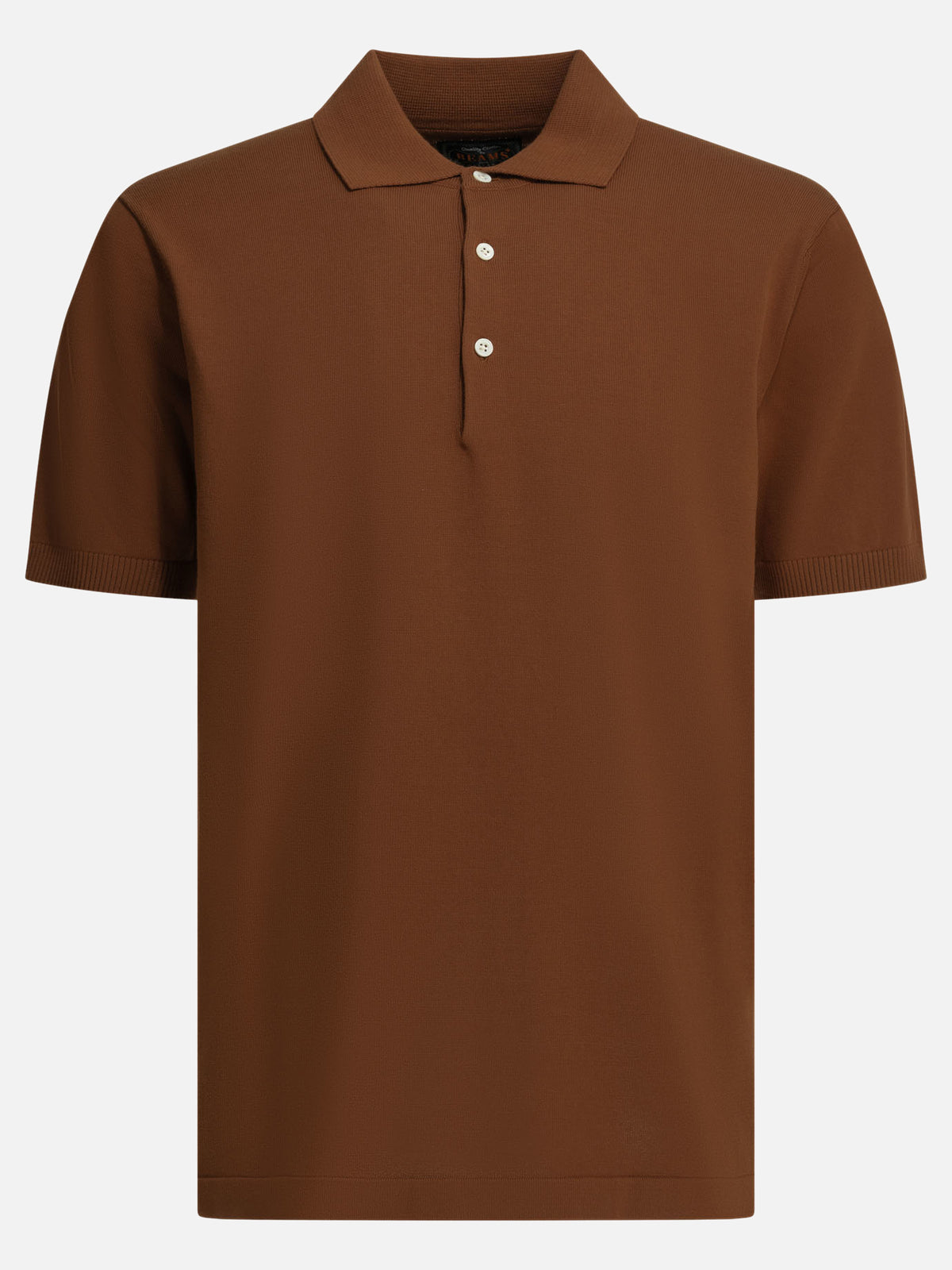 Beams Plus Cotton button-down polo shirt Brown - VIETTI