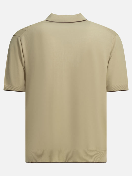 Polo shirts with buttons Textured knit  Beige - Beams Plus Men | PLP | VIETTI Online Store | 2
