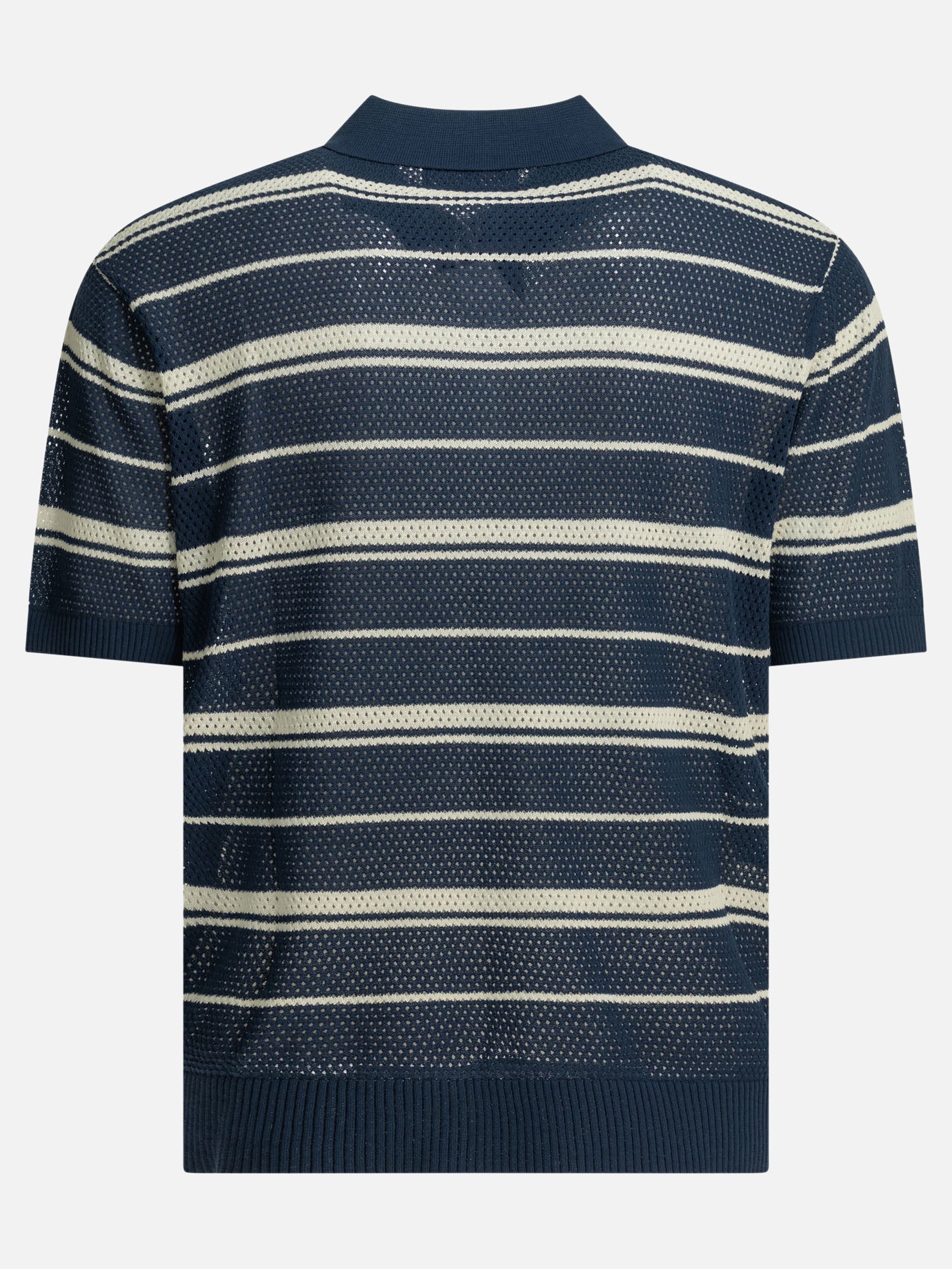 Polo con bottoni Striped  Blu - Beams Plus Uomo | PDP | VIETTI Online Store | thumbnail_2