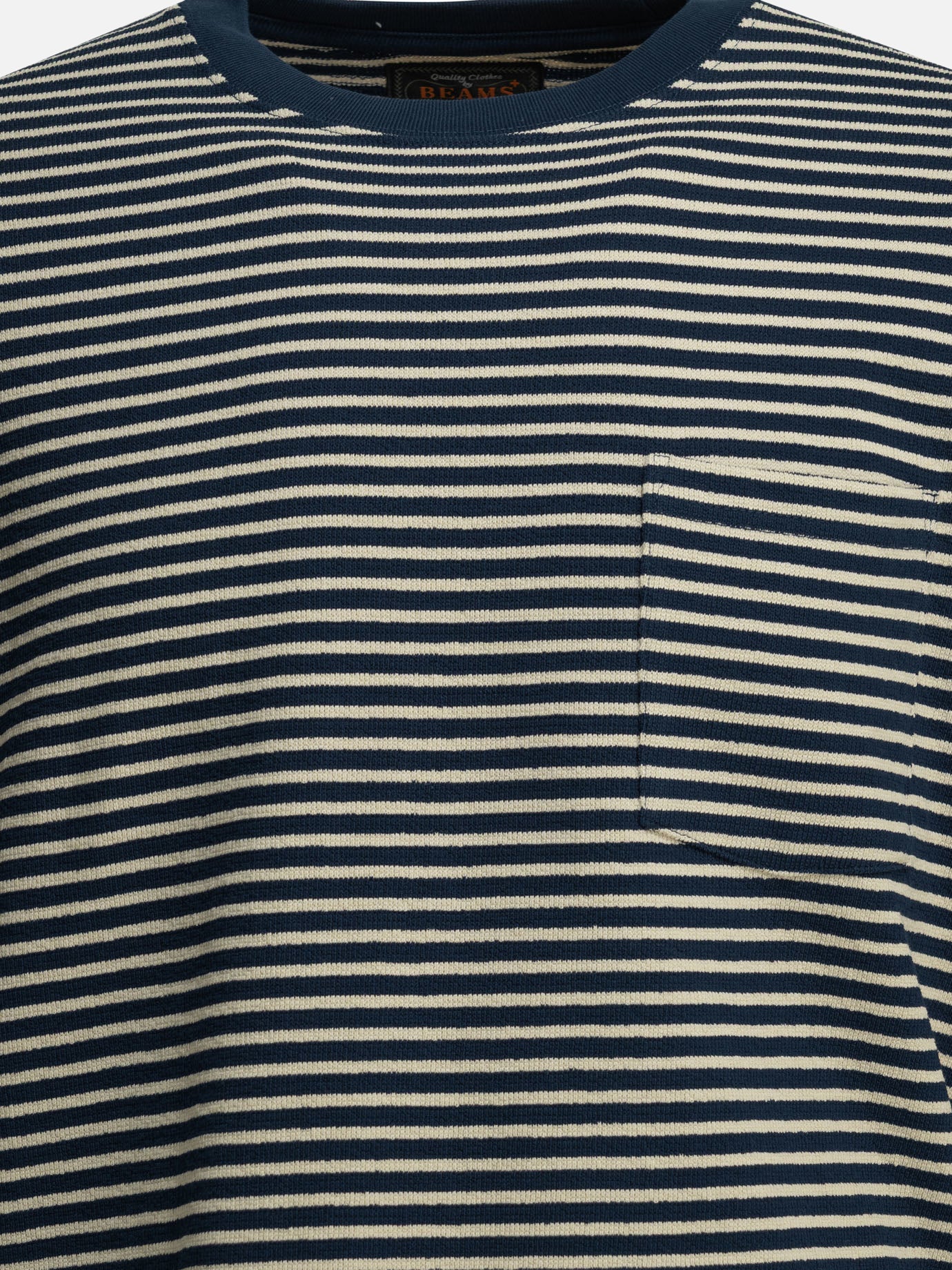 T-shirt girocollo Striped  Blu - Beams Plus Uomo | PDP | VIETTI Online Store | thumbnail_3