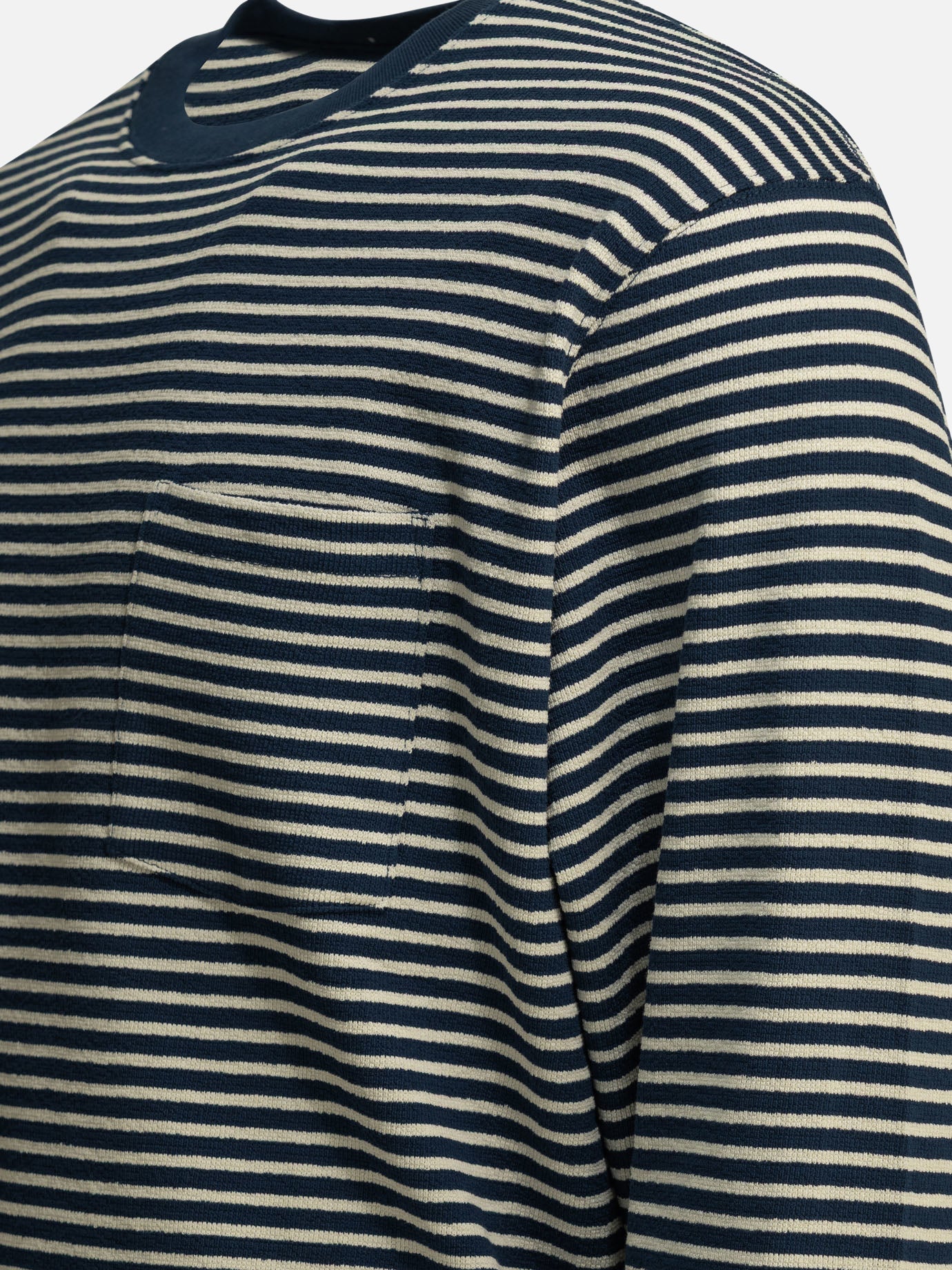 T-shirt girocollo Striped  Blu - Beams Plus Uomo | PDP | VIETTI Online Store | Zoom-Modal_4
