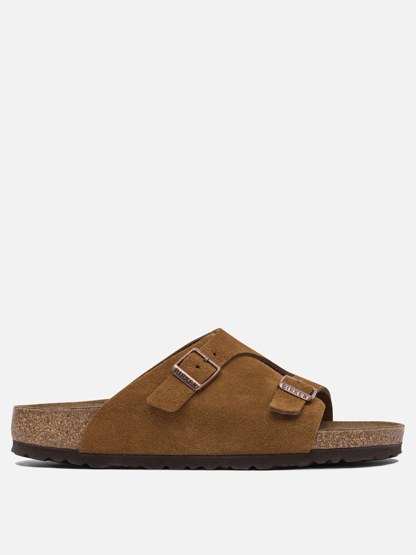 Slides 100% suede - 100% rubber  Brown - Birkenstock Men | PDP | VIETTI Online Store | Zoom-Modal
