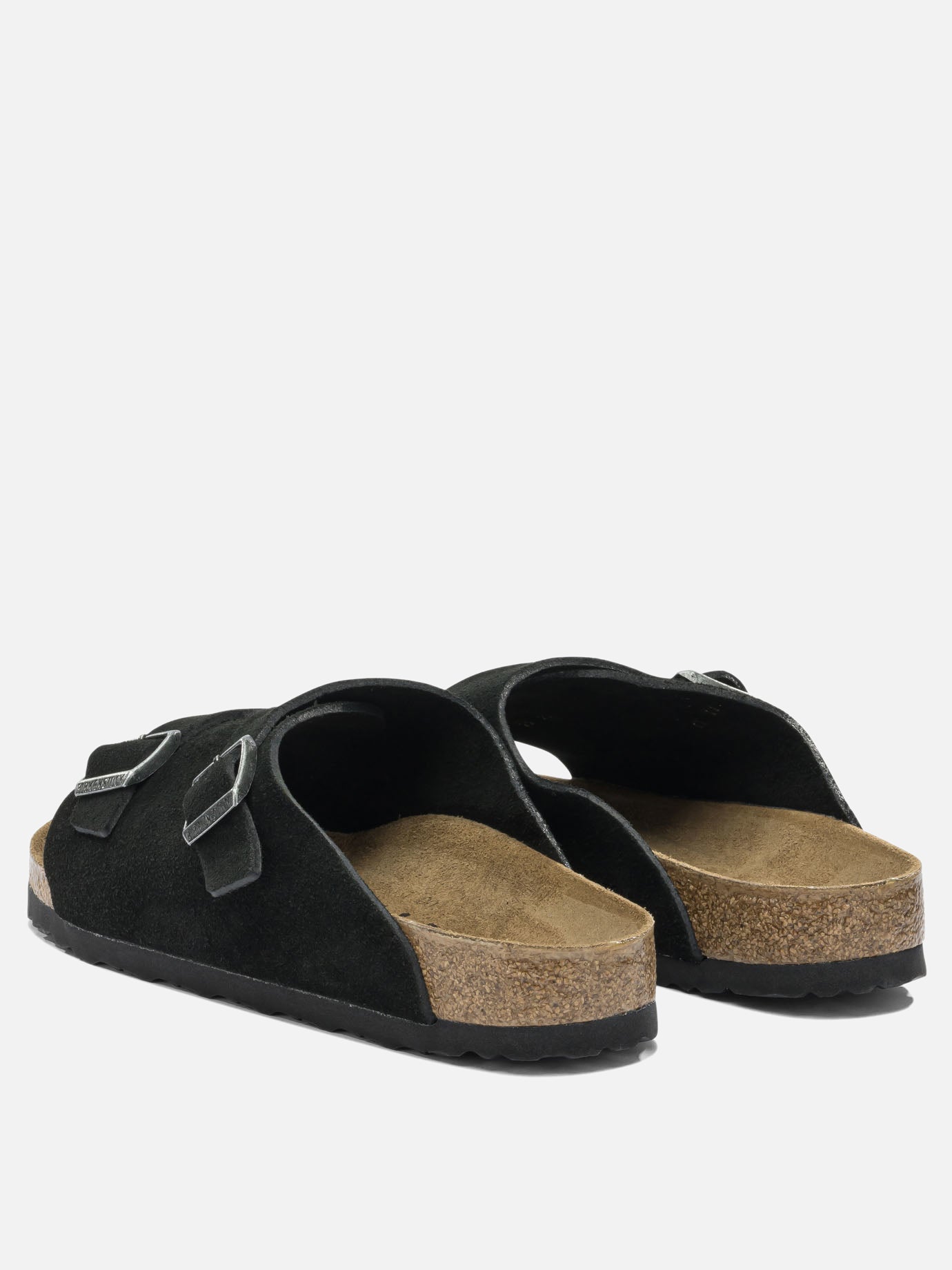 Slides 100% suede - 100% rubber  Black - Birkenstock Men | PDP | VIETTI Online Store | thumbnail_4