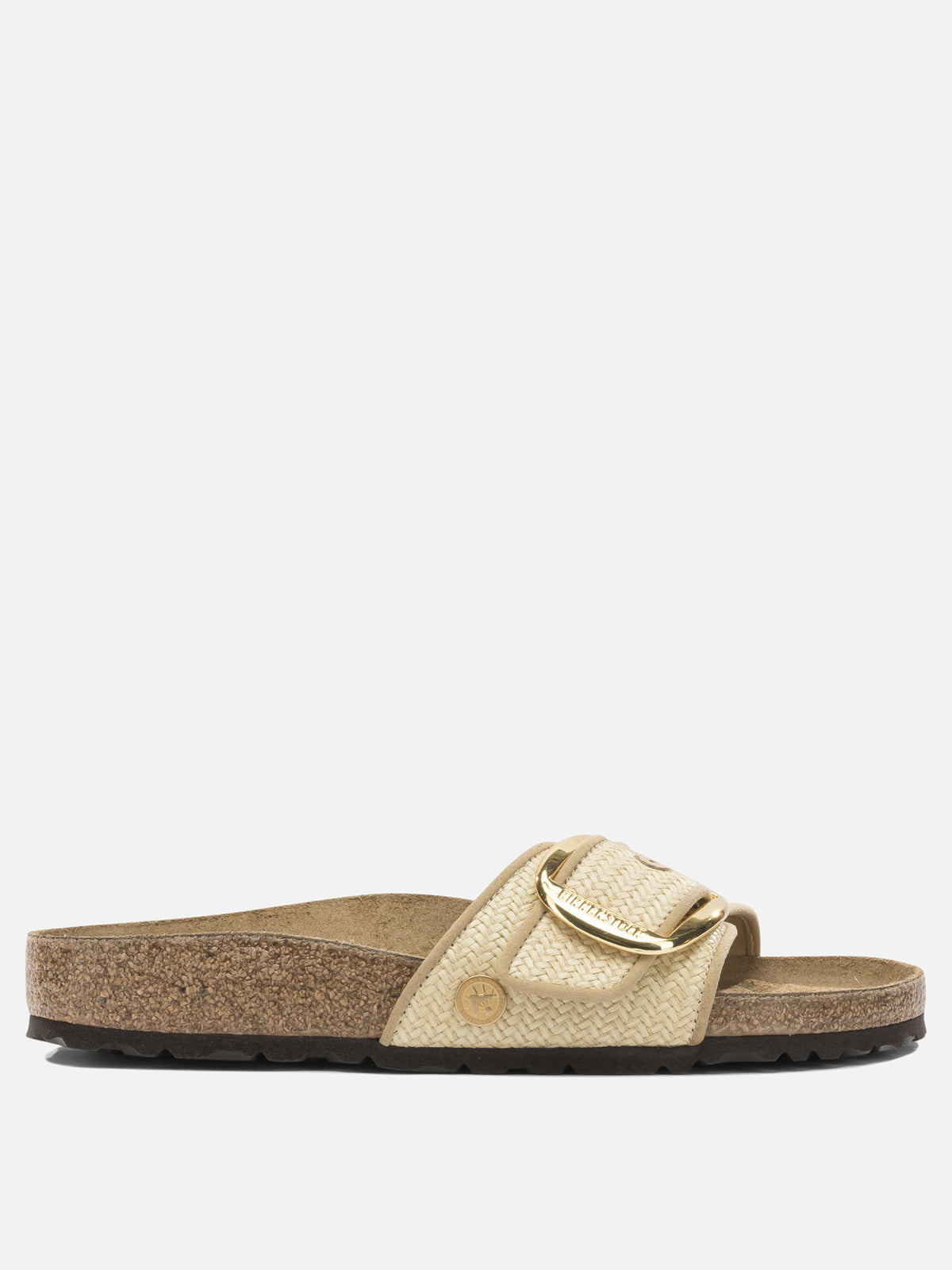 Birkenstock "Madrid Big Buckle" slides Beige